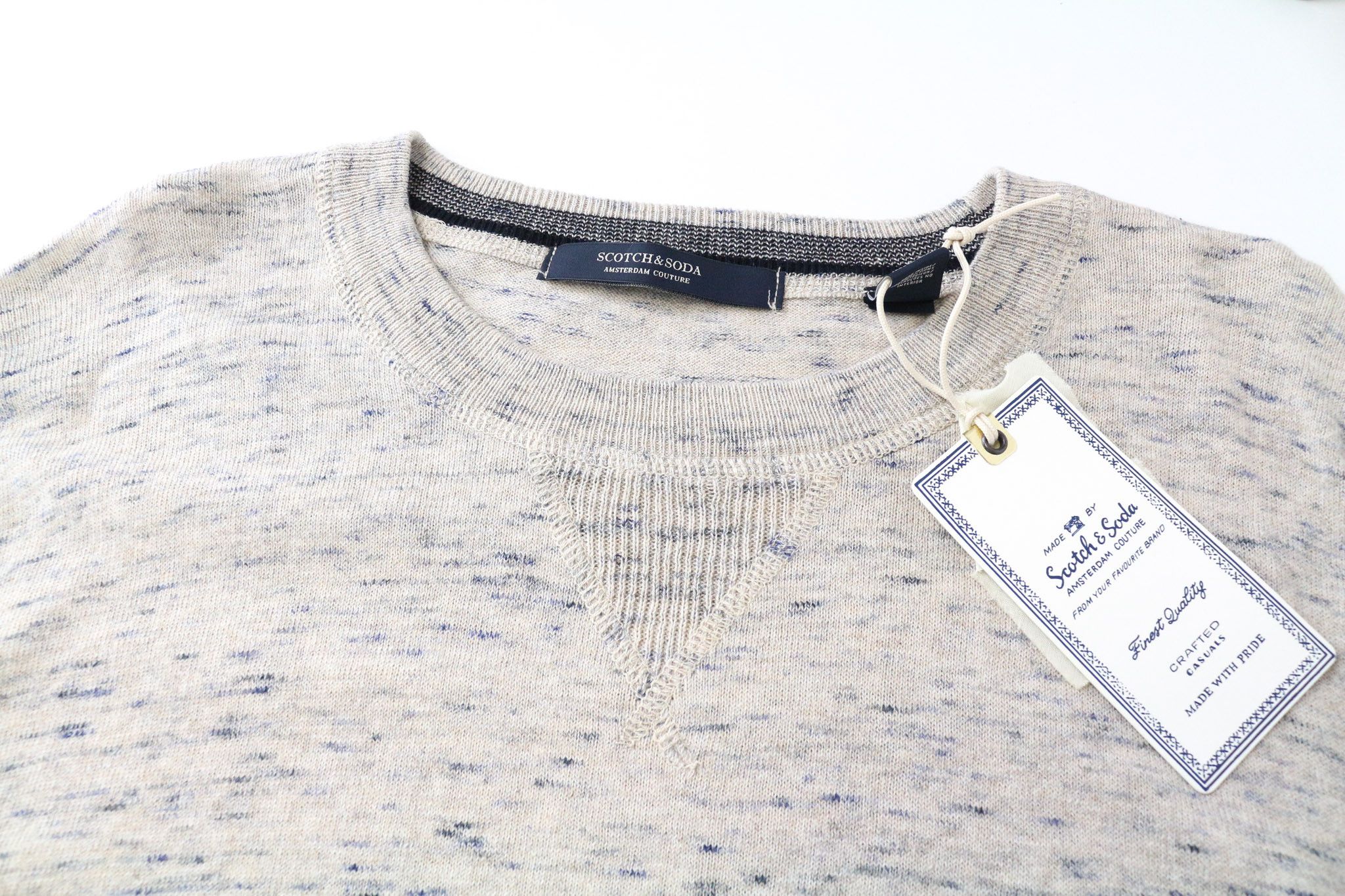 Scotch & Soda AMS COUTURE 2XL Grey Cotton Linen Sweatshirt 75109 Size US XXL / EU 58 / 5 - 3 Thumbnail