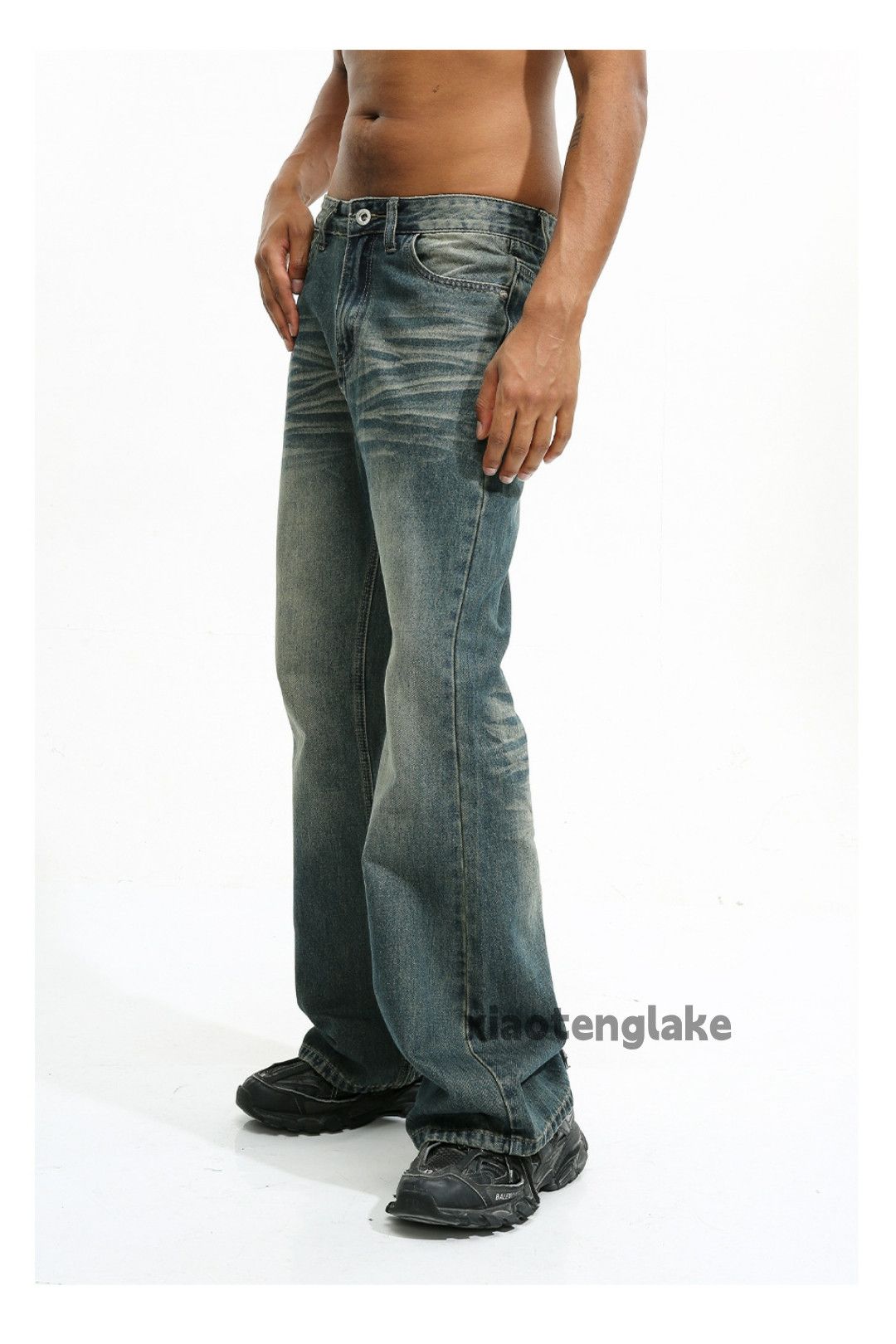 Jean × Vintage washed faded cleanfit yuppie grunge bootcut jeans Size US 28 / EU 44 - 3 Thumbnail