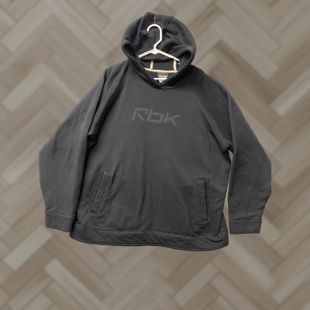 Reebok Reebok Hoodie Men XXL Black Jersey Fleece Lightweight Stretch Activewear Pullover Long Sleeve Hooded Mens Size US XXL / EU 58 / 5 - 1 Thumbnail