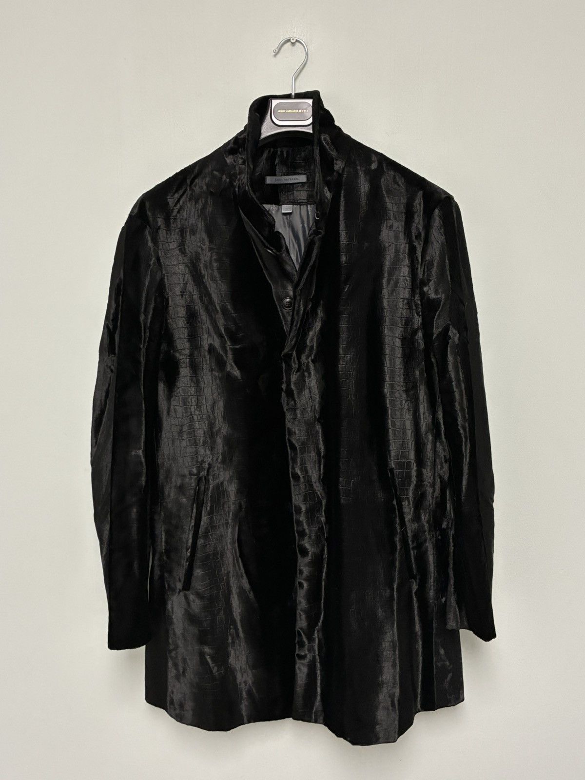 John Varvatos Croc Embossed Coat Jacket EU 54 USA 44 Size US L / EU 52-54 / 3 - 7 Thumbnail