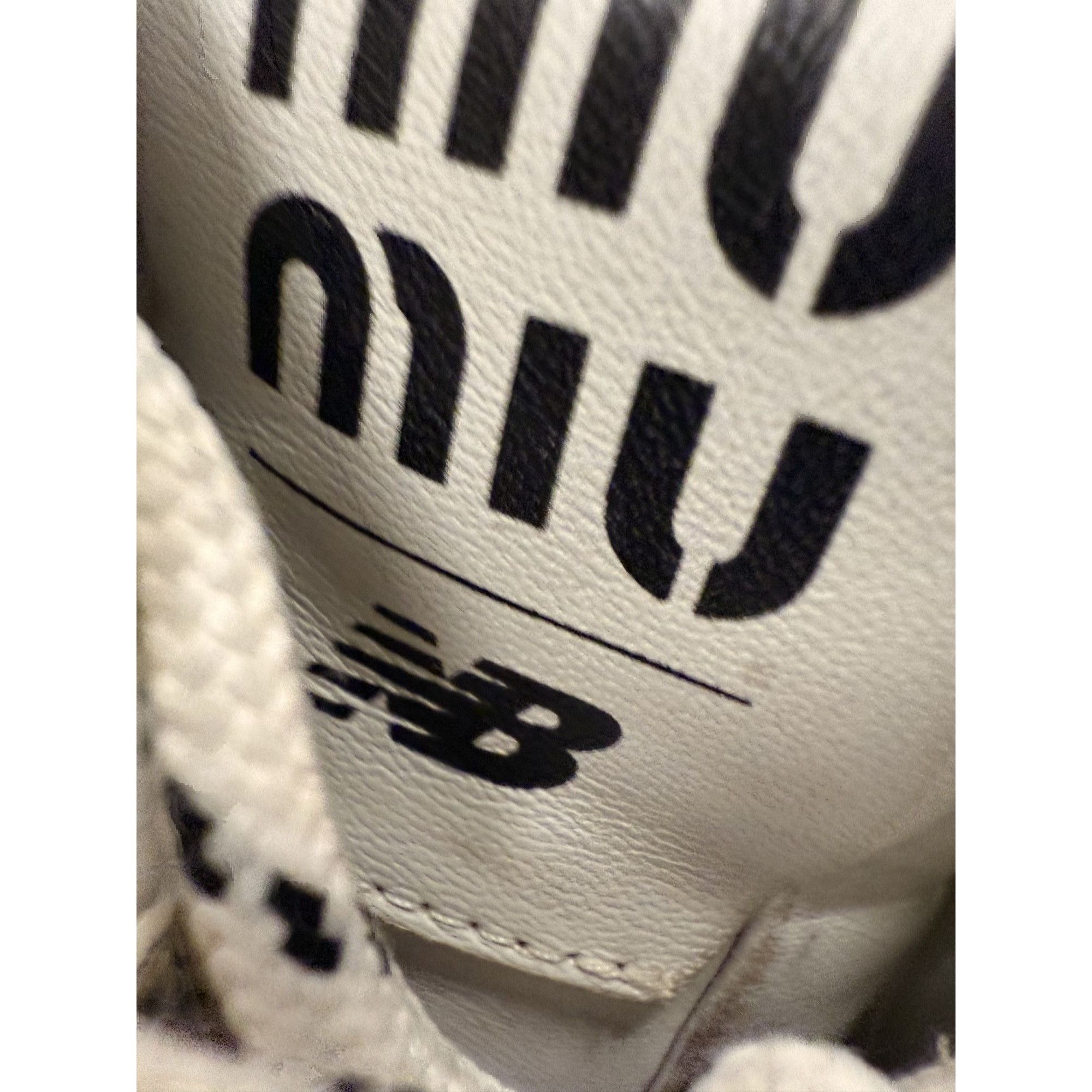 Miu Miu Miu Miu X New Balance Womens Sneakers 37 White Leather Made Size US 7 / IT 37 - 3 Thumbnail