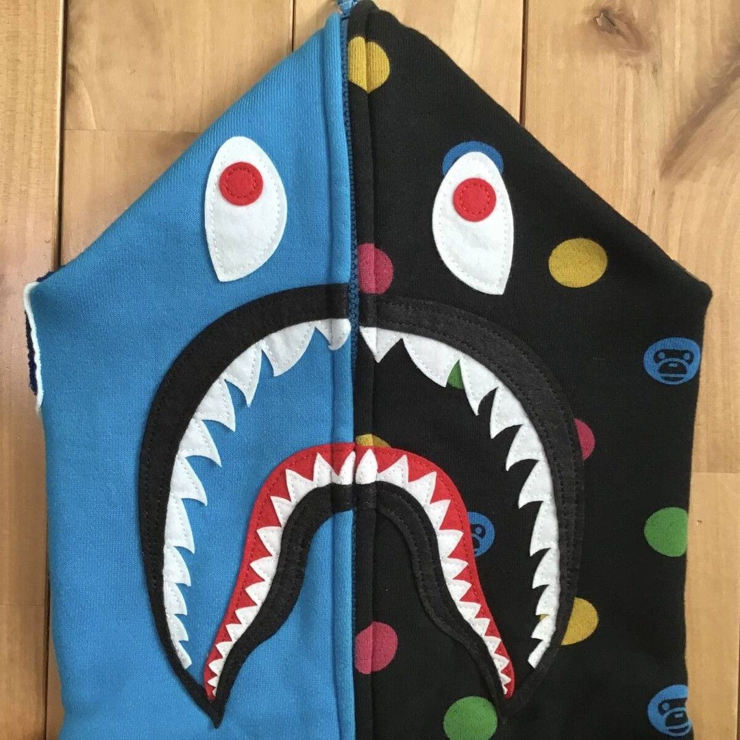 Bape × Nigo BAPE Dot Milo Shark Full Zip Hoodie a bathing ape Size US S / EU 44-46 / 1 - 3 Thumbnail