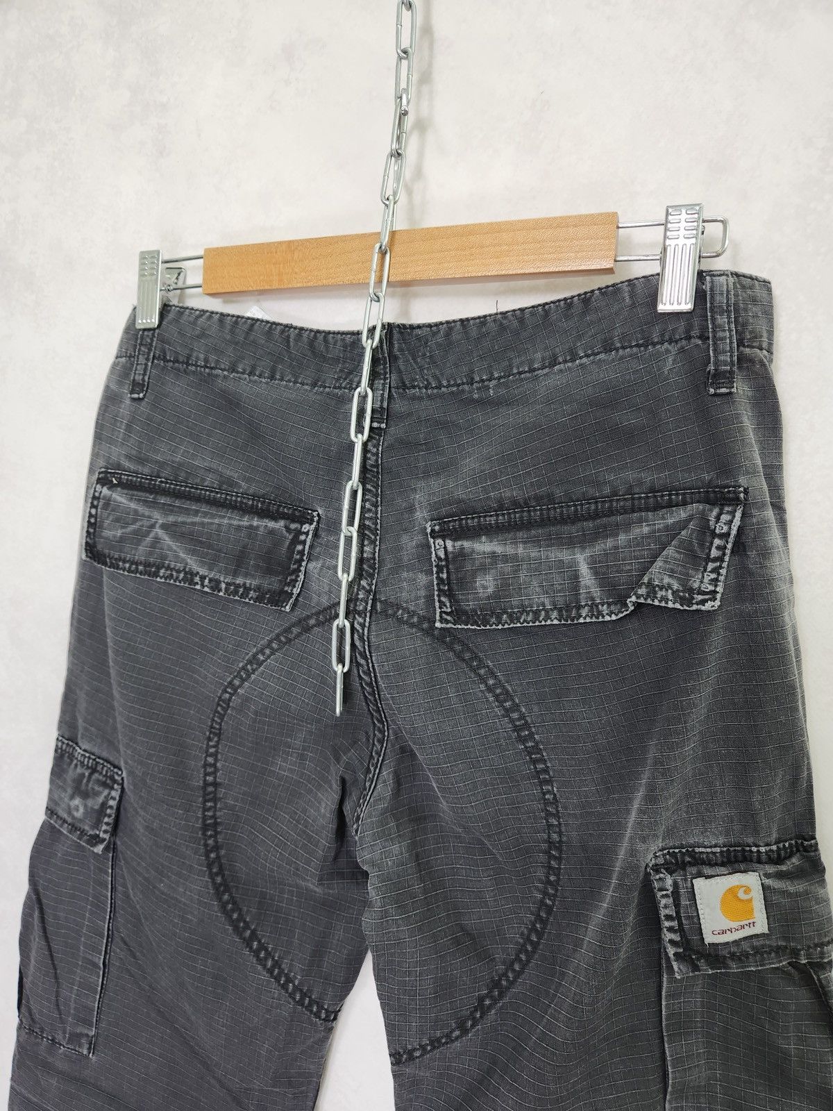 Carhartt × Carhartt Wip × Vintage Vintage 90s Carhartt Slim Cargo Pants distressed 29x32 Size US 29 - 11 Thumbnail