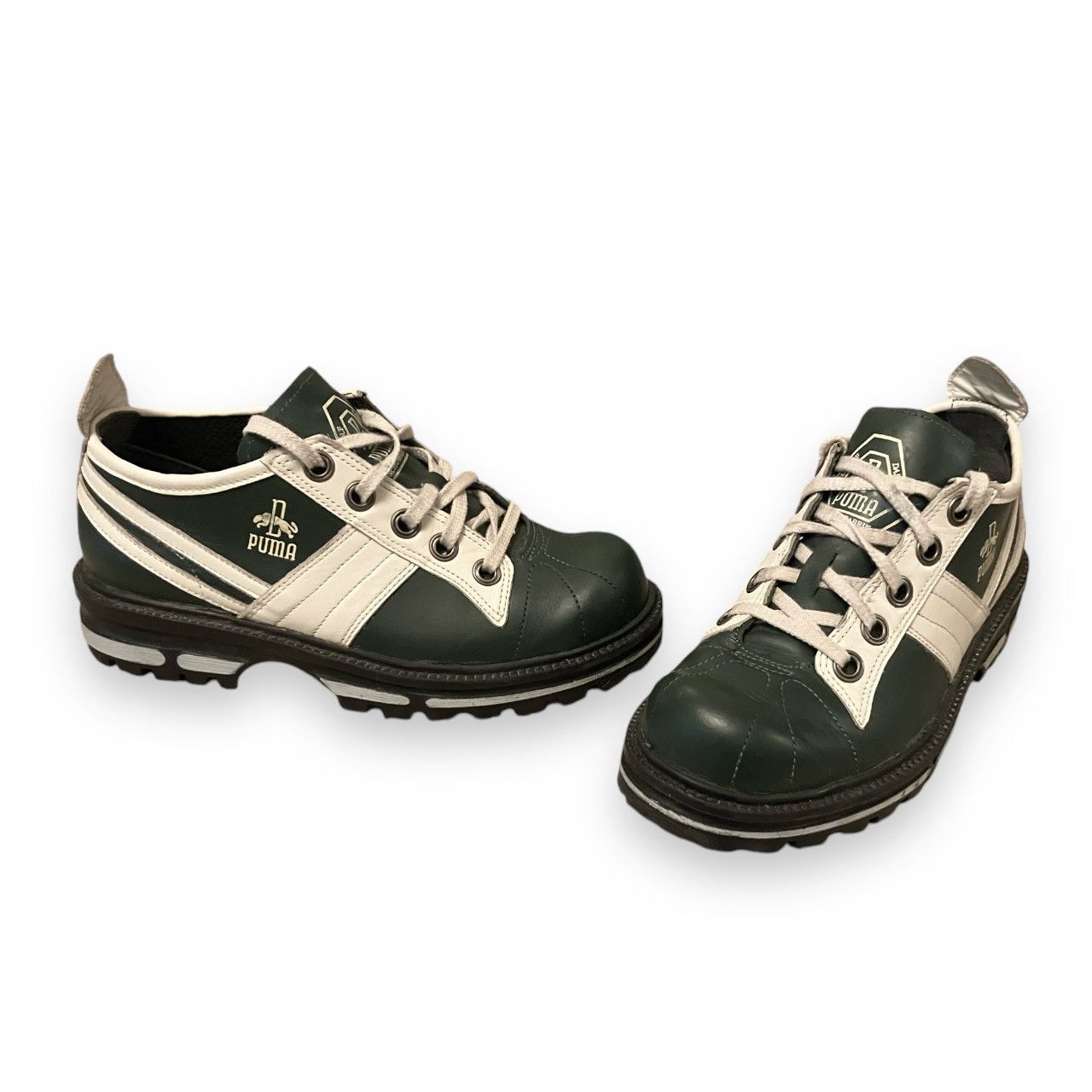 Puma Ultra Rare 80s Vintage Green Puma Archive Leather Boots Size US 5 / IT 35 - 5 Thumbnail