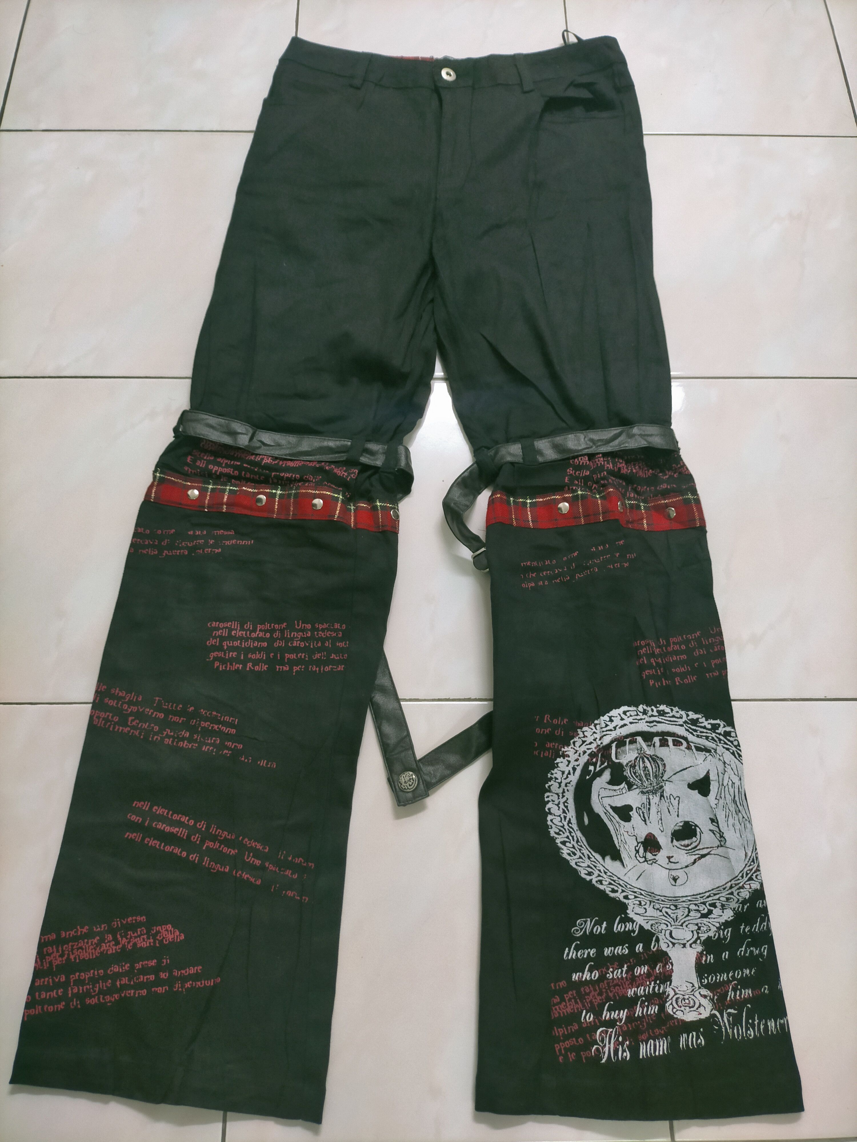 If Six Was Nine 🔥 Vintage Blood Storm Club Body Line Punk Bondage Pants Size US 28 / EU 44 - 1 Thumbnail