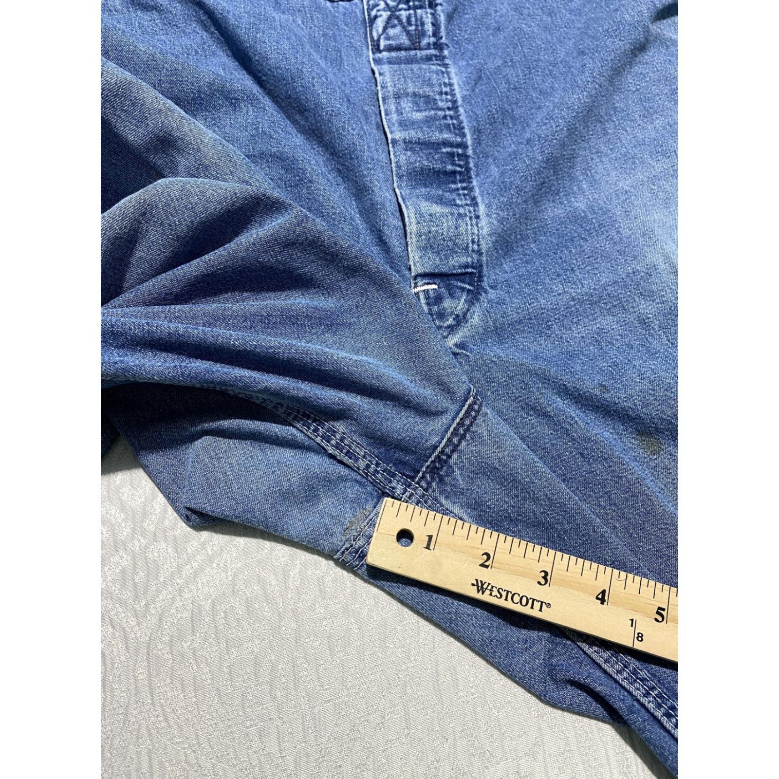 Carhartt VINTAGE Carhartt Overalls Mens 38x32 Denim Blue Bib Carpenter Workwear 90s USA Made Size US 38 / EU 54 - 5 Thumbnail