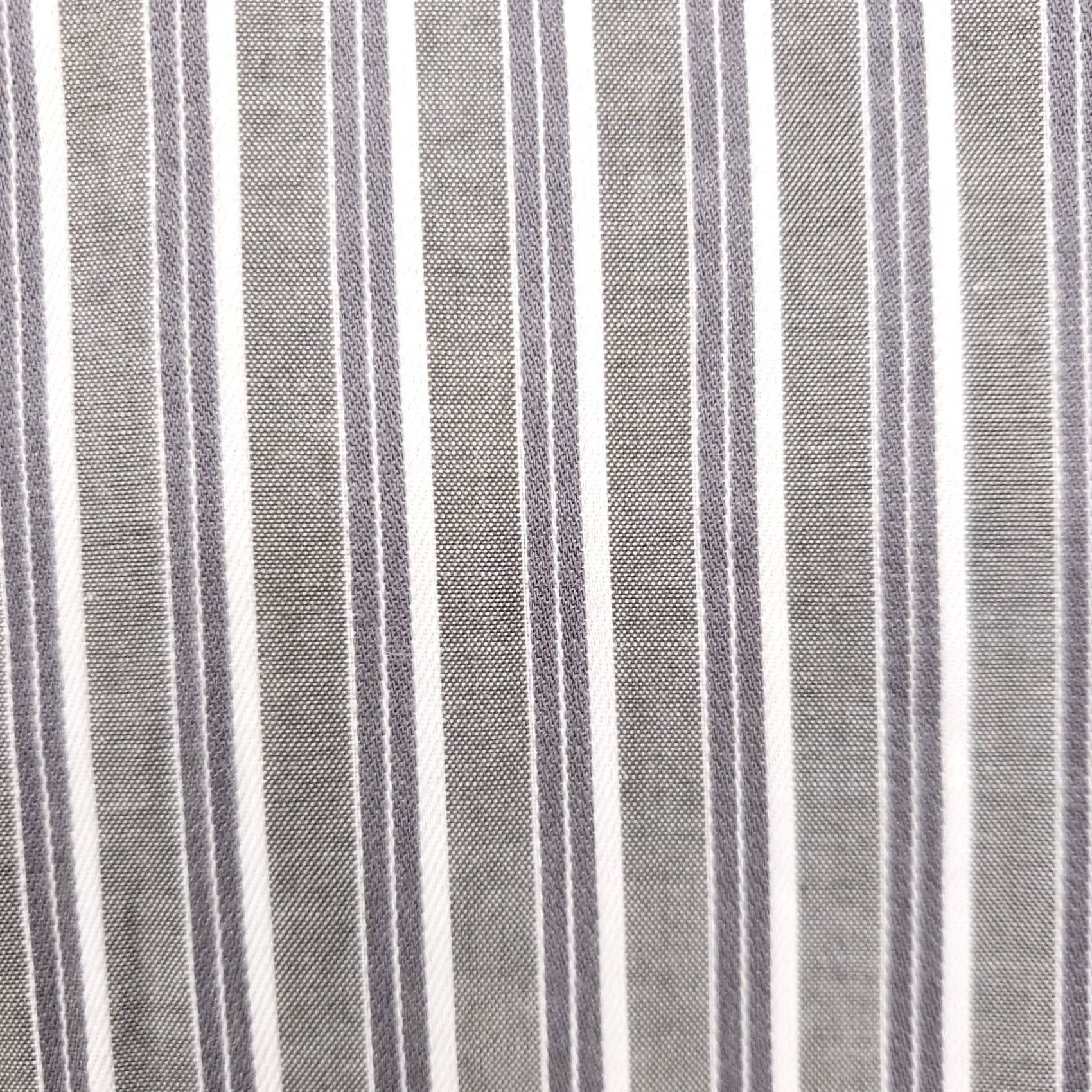 Chaps Chaps Shirt Mens XL Button-Up Gray Striped Modern Long Sleeves Cotton Casual Size US XL / EU 56 / 4 - 6 Thumbnail