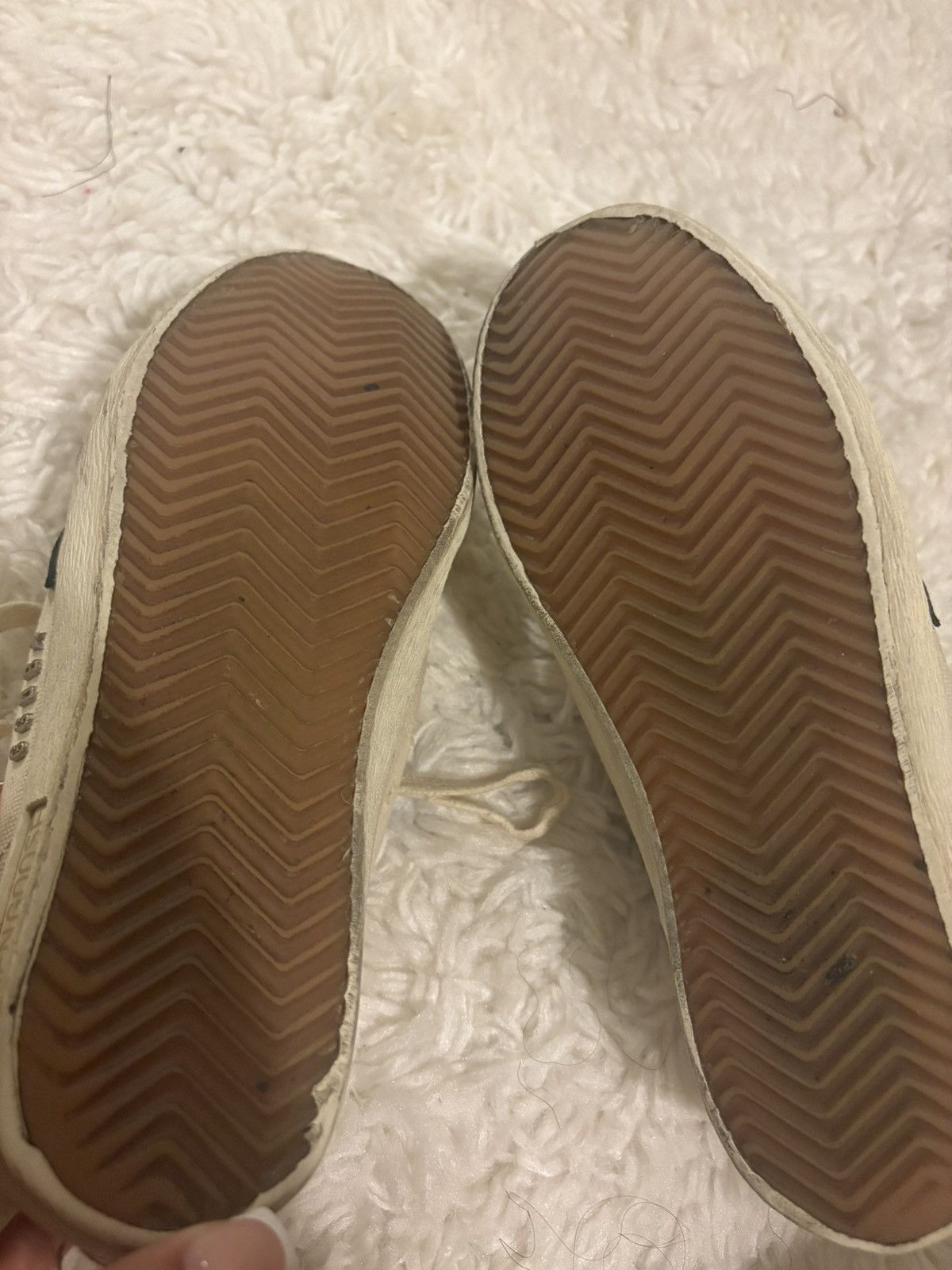 Golden Goose Golden Goose Cream and Black Super-Star Sneakers Size US 7 / IT 37 - 11 Thumbnail
