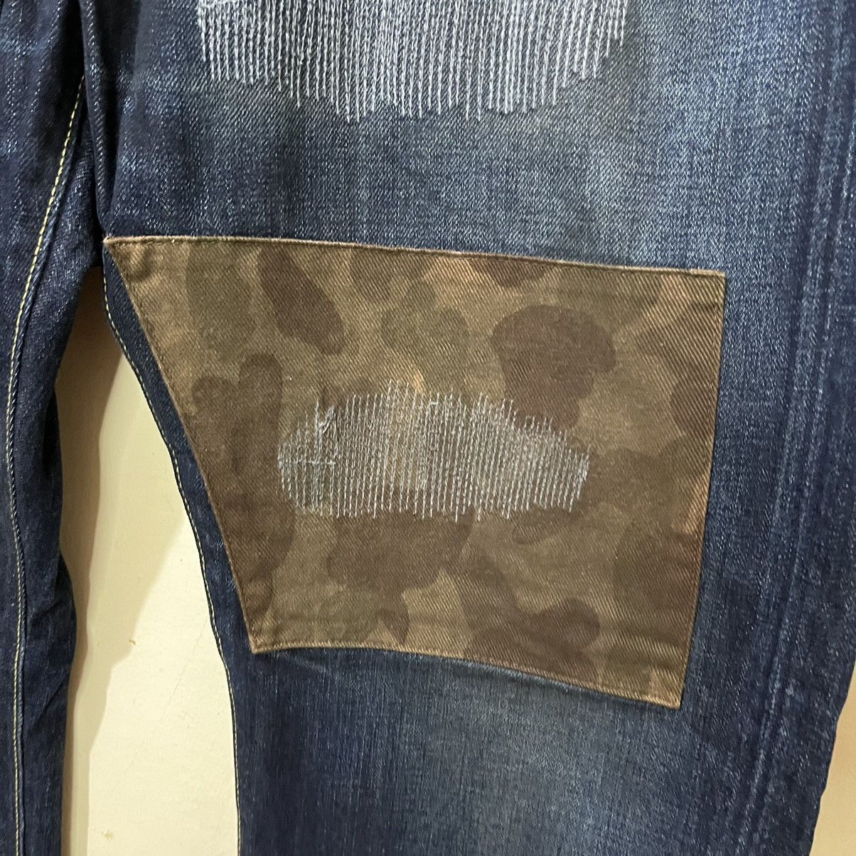 Bape Rare OG Bape Sta Patchwork Denim Pants Size US 38 / EU 54 - 5 Thumbnail