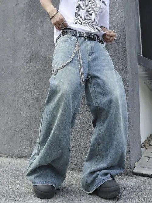 Jean Baggy VIntage Y2K denim jeans Size US 32 / EU 48 - 4 Thumbnail