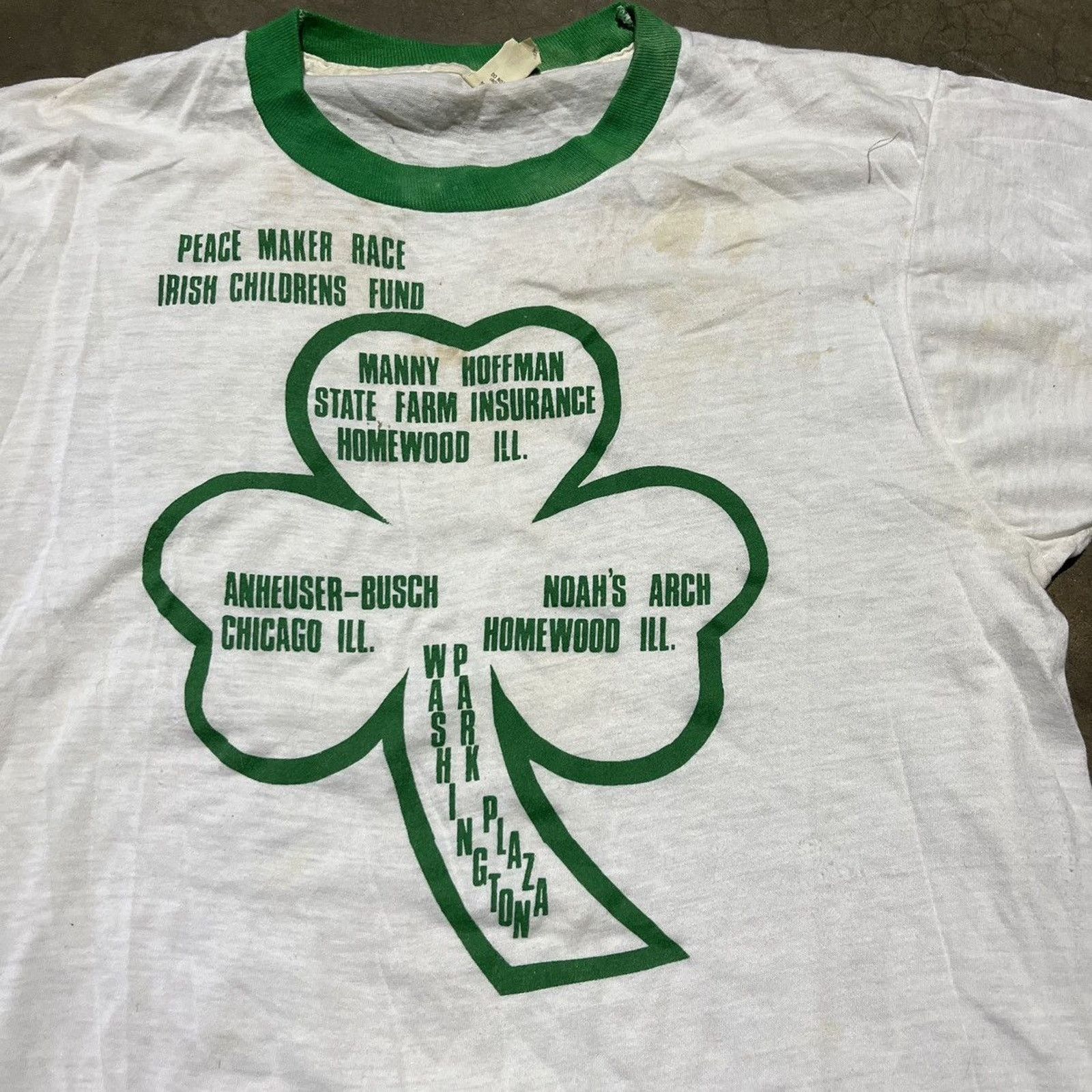 Vintage Vintage 80s Peace Maker Irish Race Running Ringer T-Shirt Size US L / EU 52-54 / 3 - 2 Thumbnail