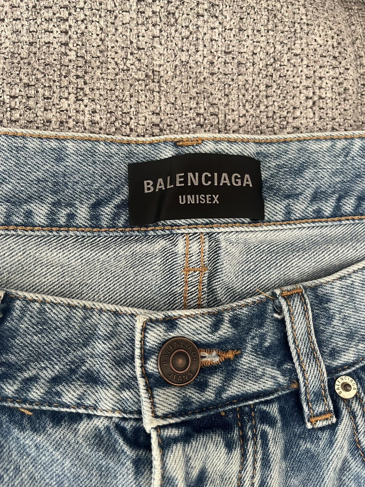 Balenciaga BALENCIAGA CUT UP DENIM BLUE Size US 33 - 3 Thumbnail