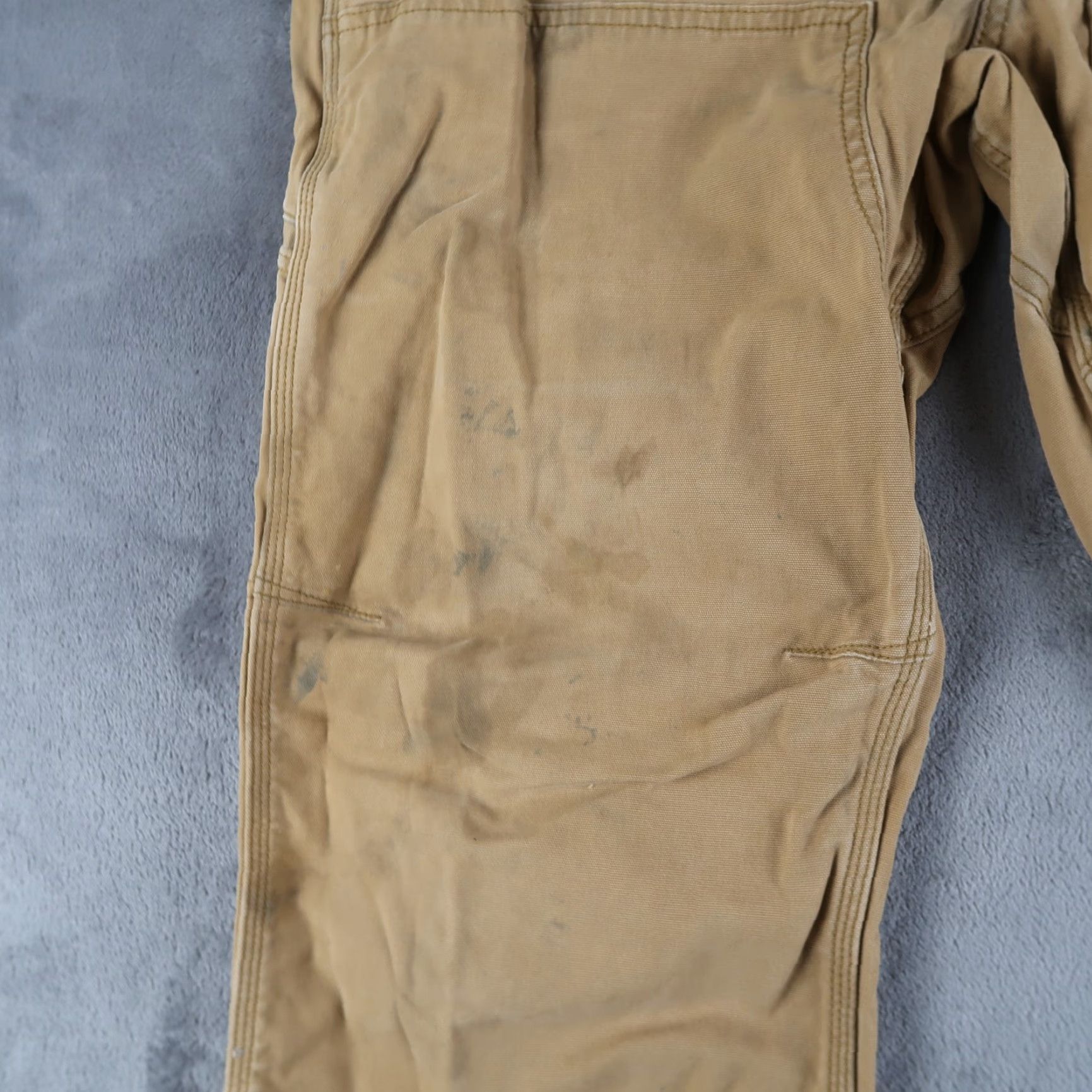 Carhartt VINTAGE Carhartt Double Knee Carpenter Pants Mens 38x32 Khaki Canvas Workwear Size US 38 / EU 54 - 3 Thumbnail