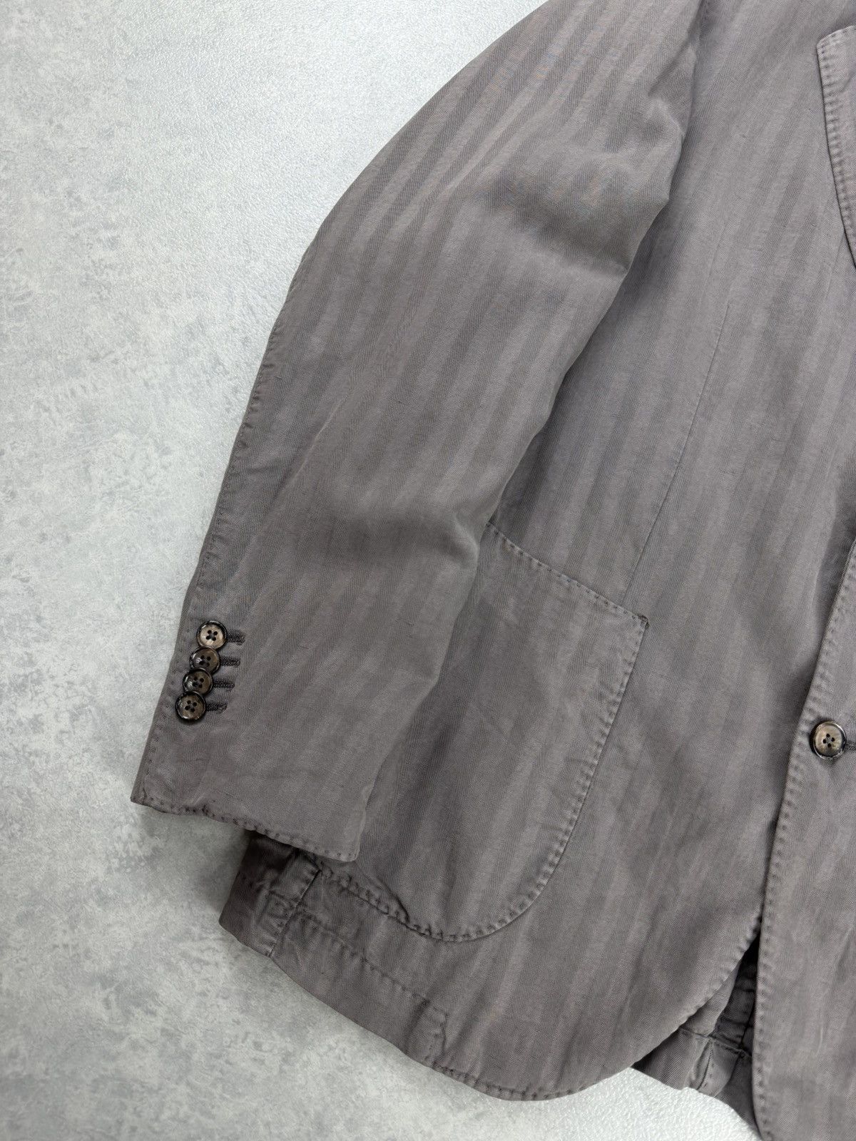 L.B.M. 1911 L.B.M. 1911 Blazer Jacket Italy Herringbone Cotton Size 50 Size 40R - 3 Thumbnail