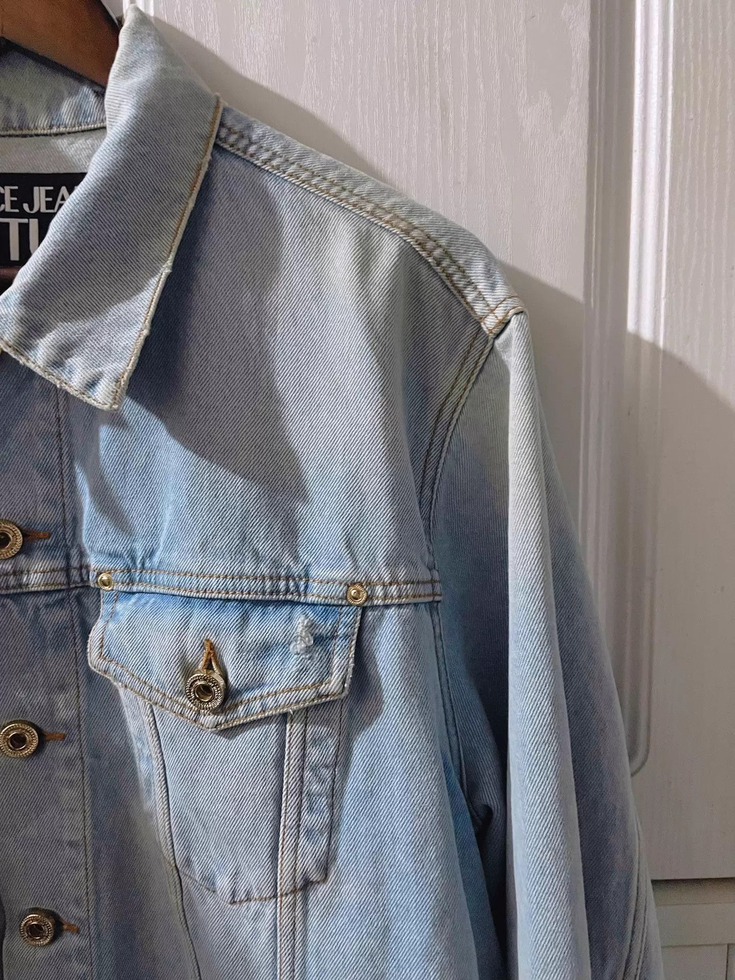 Versace Versace VC Runway Black Label Denim Jacket Size US L / EU 52-54 / 3 - 4 Thumbnail