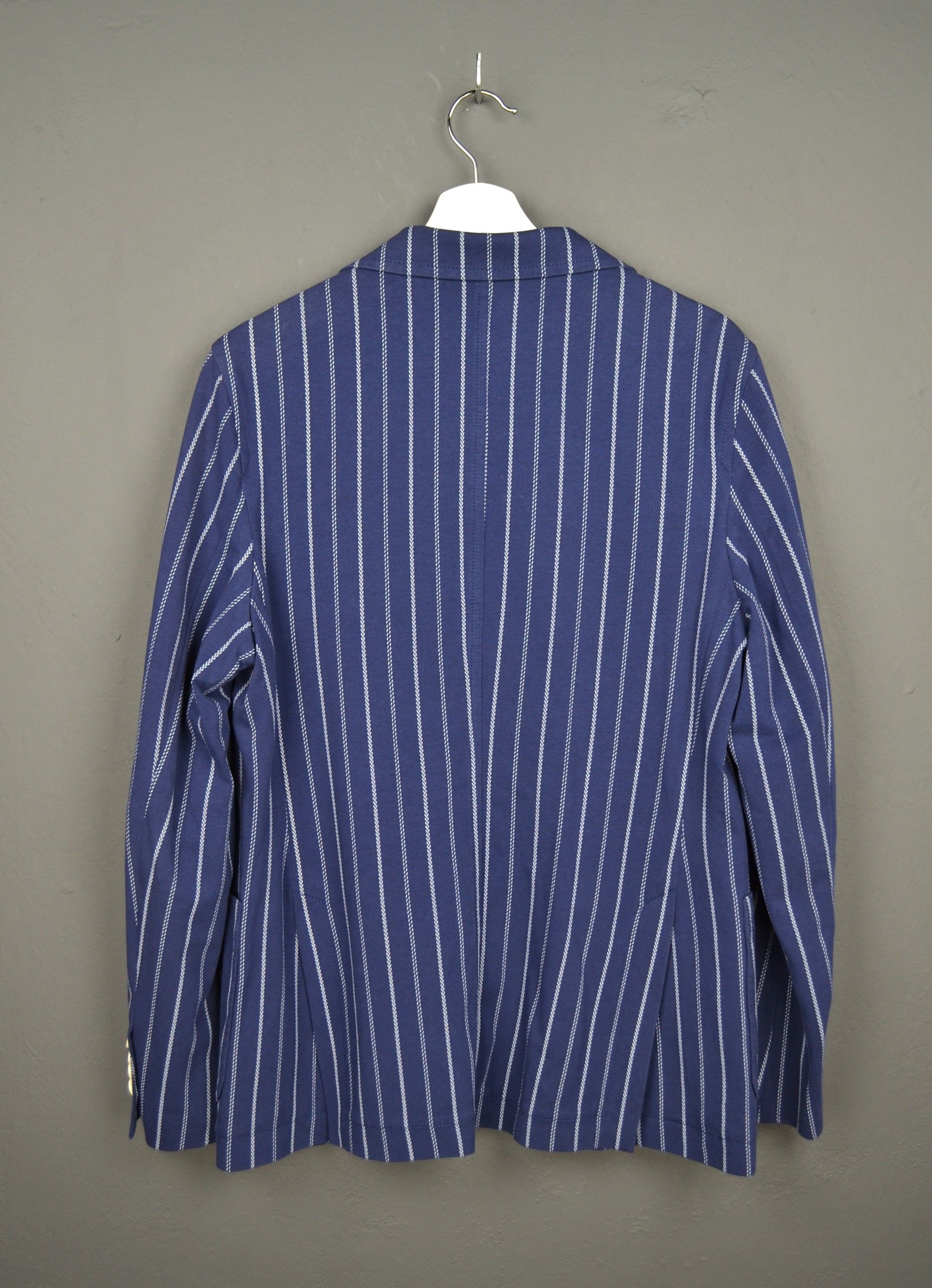 Circolo 1901 Circolo 1901 Stripe Blue Blazer Cotton Easy Sport Jacket 50 Size US M / EU 48-50 / 2 - 6 Thumbnail