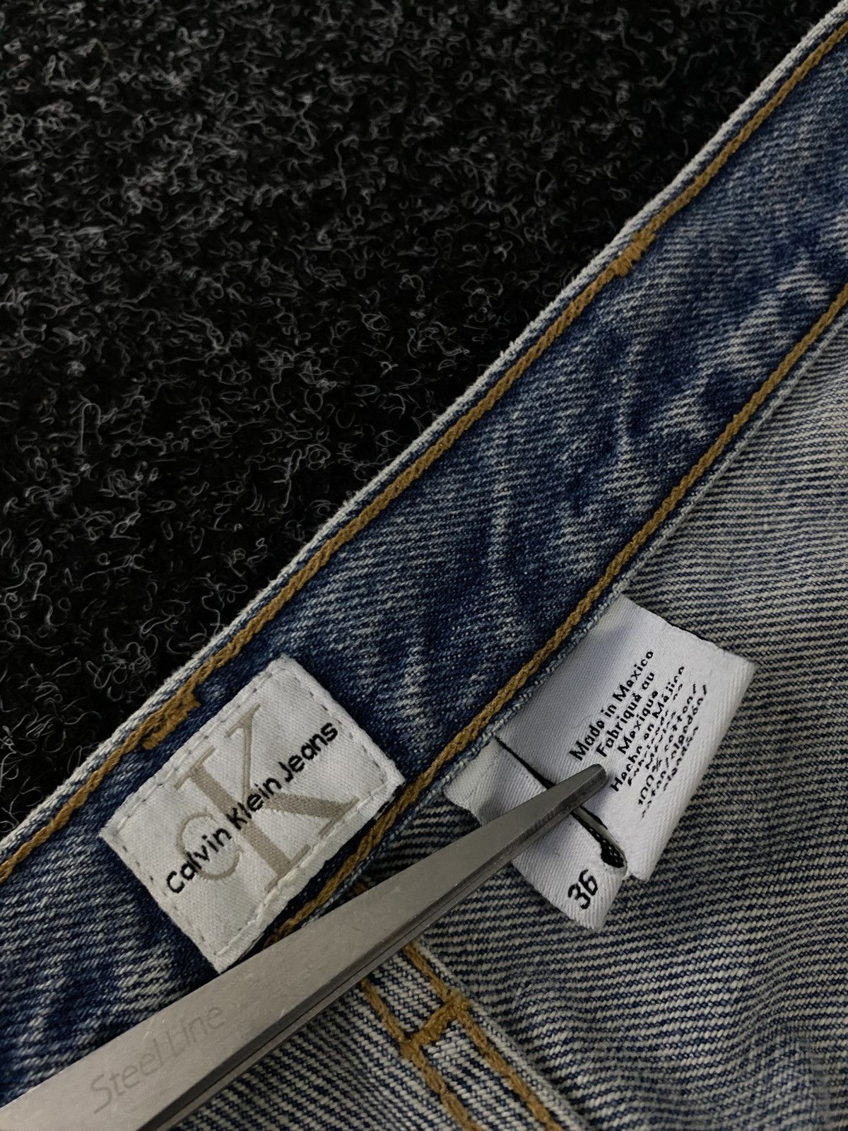 Calvin Klein × Vintage Crazy Vintage Y2K 00s Baggy Calvin Klein Skater Denim Jeans Size US 36 / EU 52 - 7 Thumbnail