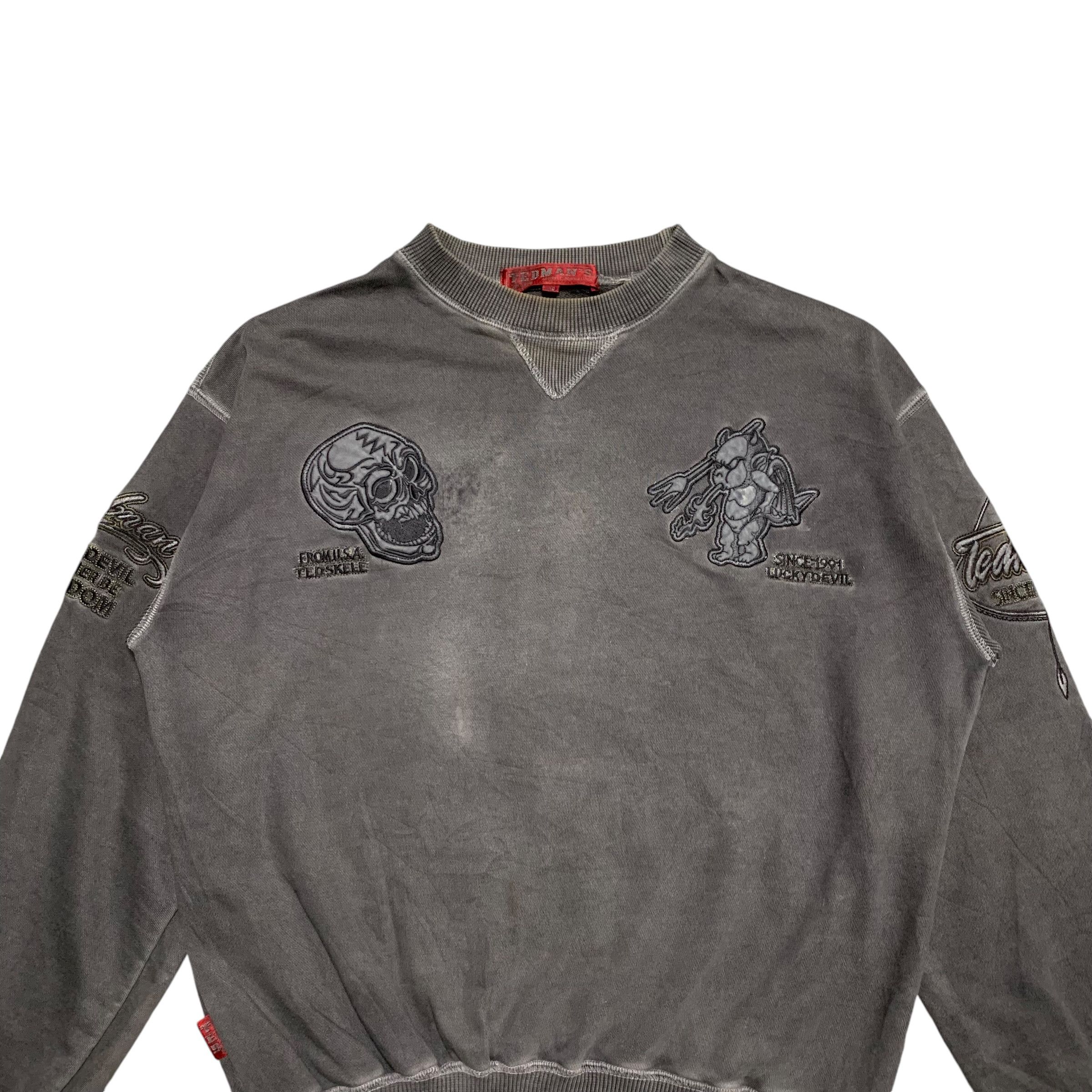 Tedman Vintage Tedman Lucky Little Devil Embroidery Sweatshirt Size US L / EU 52-54 / 3 - 9 Thumbnail