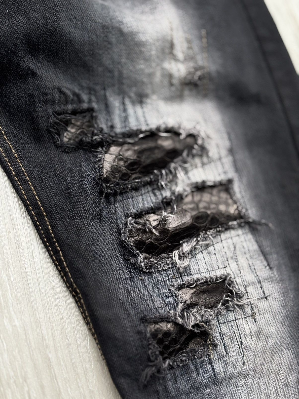 Japanese Brand VERTGARMENTS lace up flare jeans Size US 30 / EU 46 - 4 Thumbnail