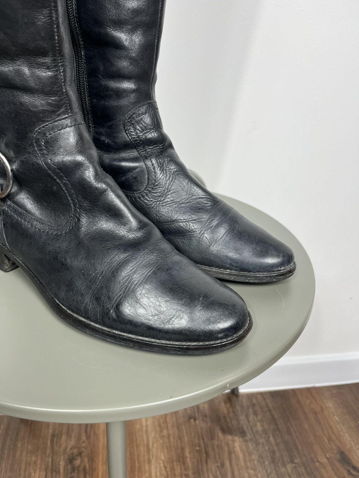 Cowboy Equipment Women’s Black Leather Cowboy Riding Boots US 10 Size US 10 / IT 40 - 5 Thumbnail