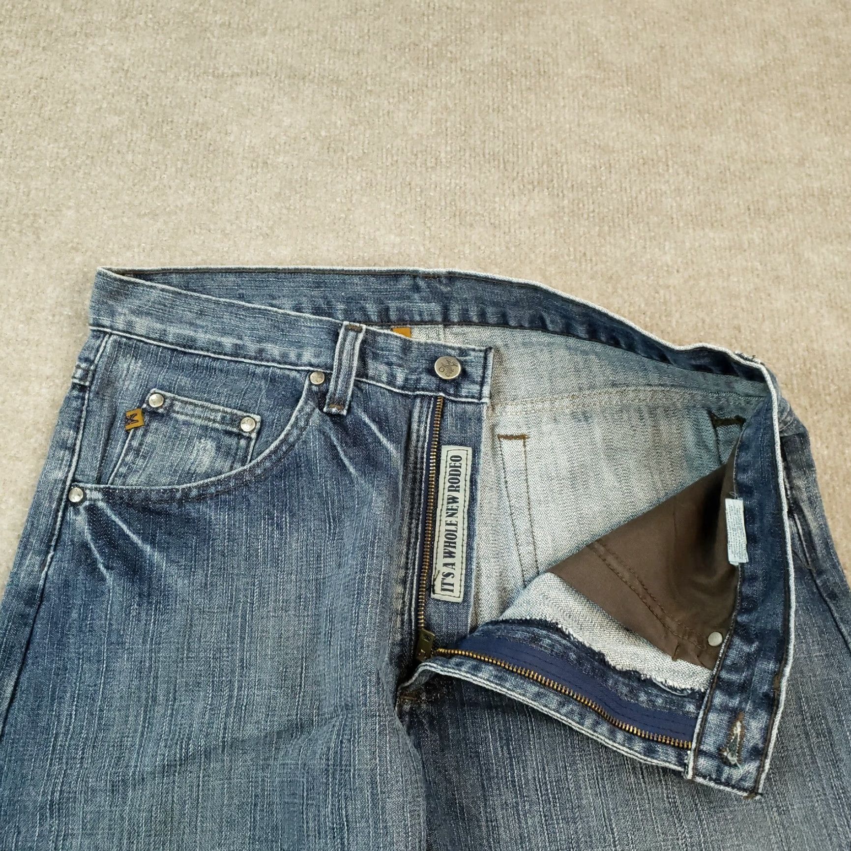 Vintage Twenty X Jeans Mens 33x35 Blue Denim Straight Leg Regular Fit Cotton 5 Pocket Size US 33 - 6 Thumbnail