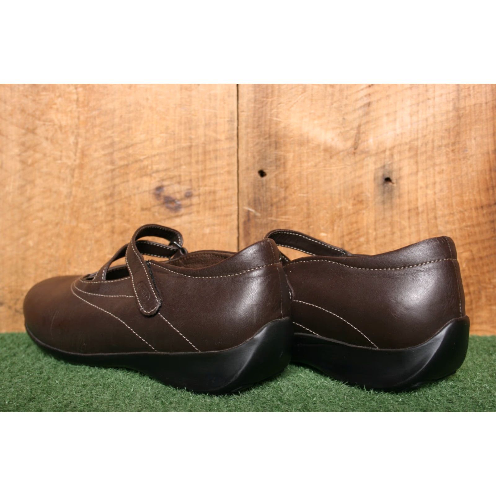 Vintage WOLKY Passion Brown Leather Mary Jane USD 8 Women Casual Hook & Loop 39 EUR 39 ≈ US 8 Mary Jane Womens Leather Brown Passion Size ONE SIZE - 3 Thumbnail