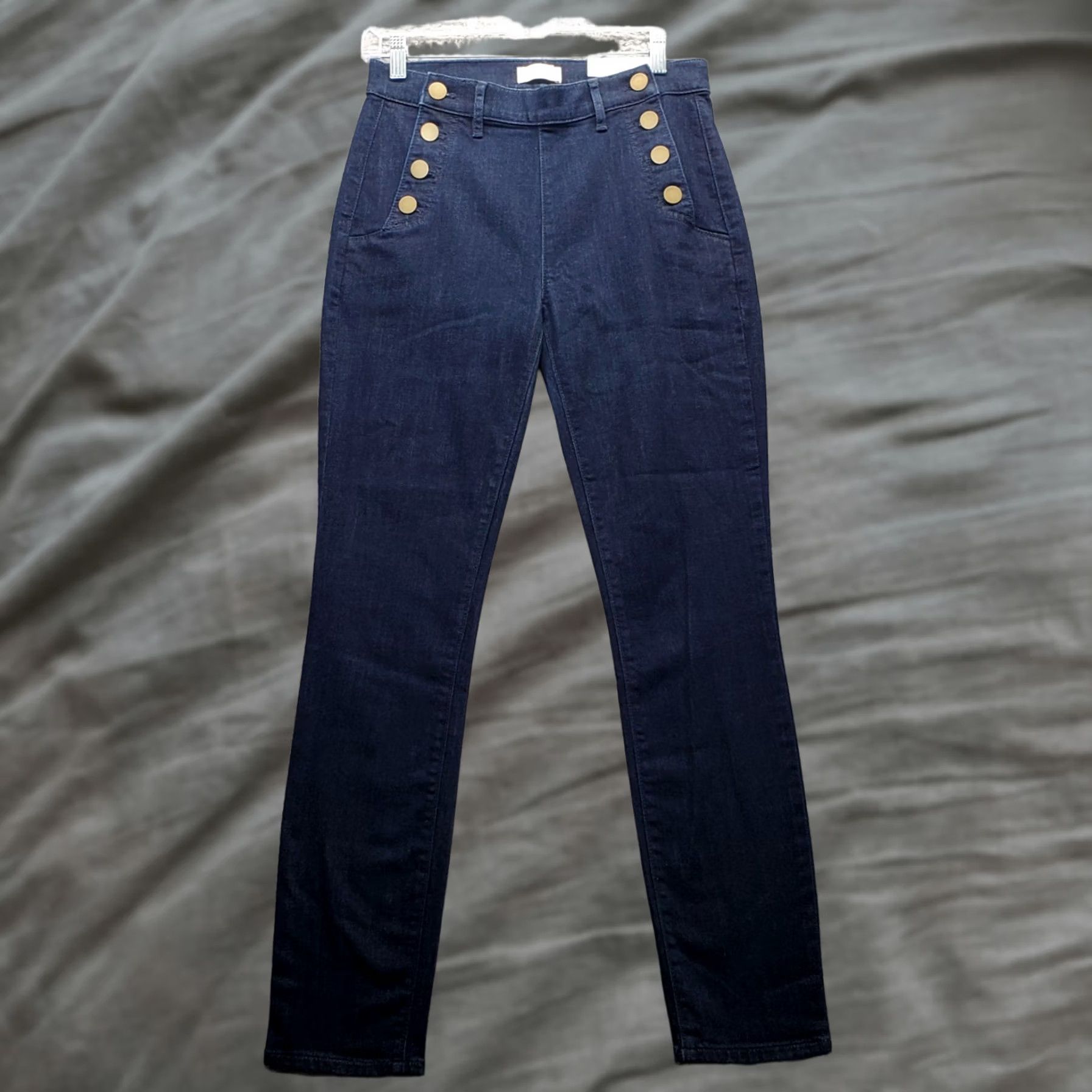 Loft LOFT Jeans Womens 2 Blue Modern Skinny Denim Slim Fit Nautical Button Detail Size 26" / US 2 / IT 38 - 1 Thumbnail