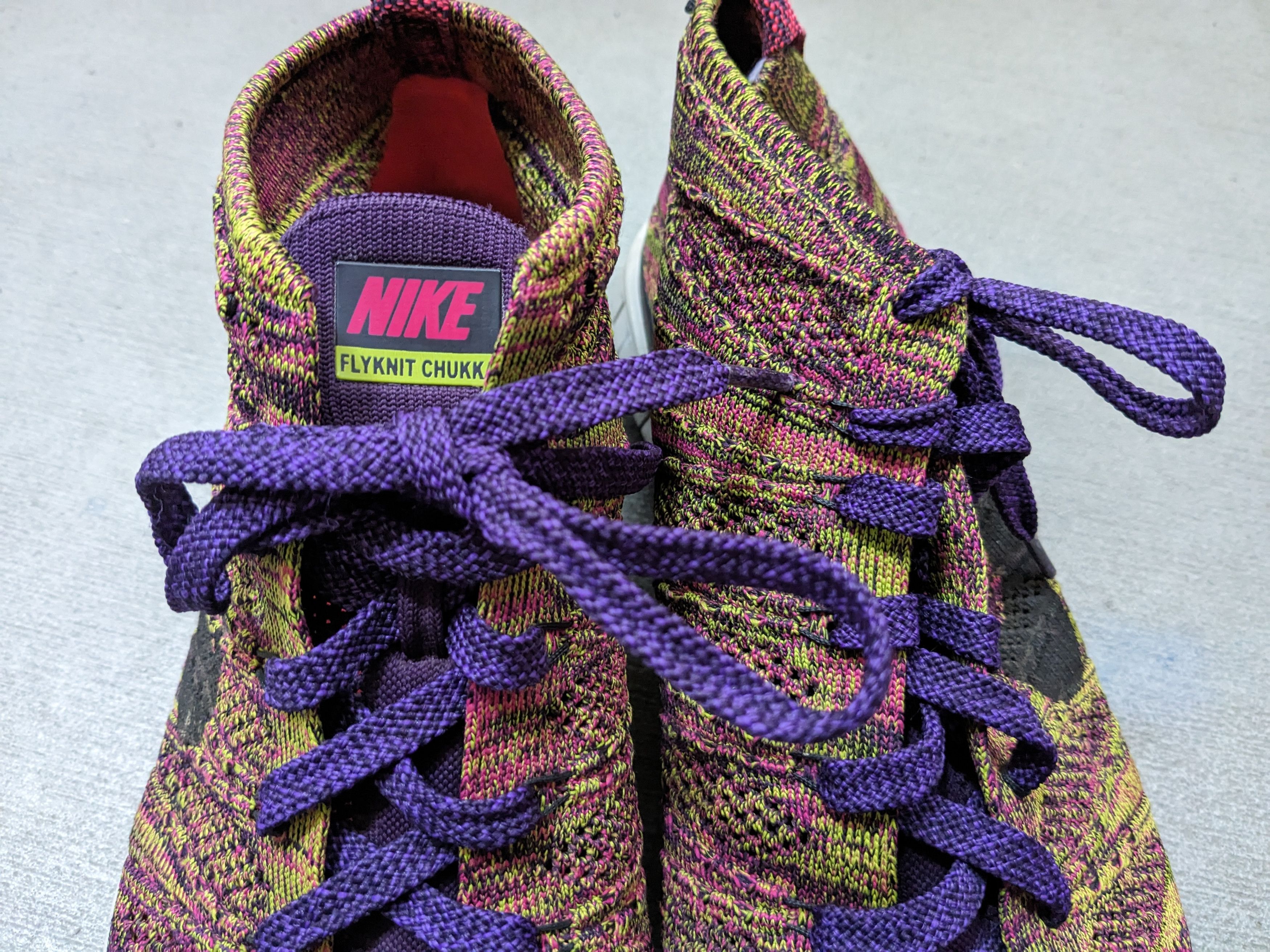 Nike Nike Free Flyknit Chukka 9.5 Purple Fireberry 639700-501 Size US 12 / EU 45 - 4 Thumbnail