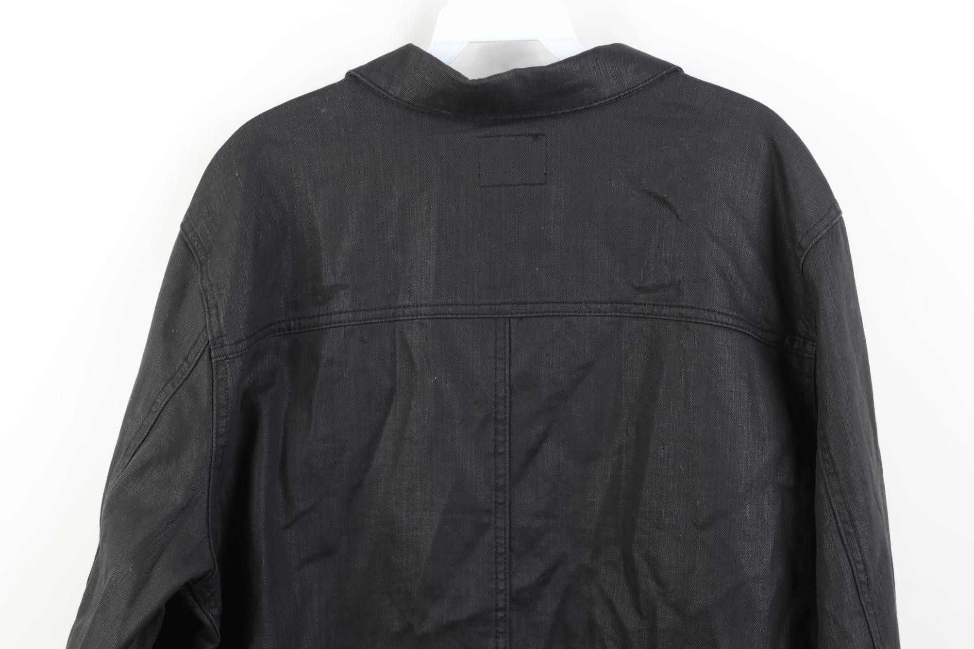 Ecko Unltd. Vintage Y2K Ecko Cotton Denim Jean Trucker Jacket Black Size US XXL / EU 58 / 5 - 15 Thumbnail