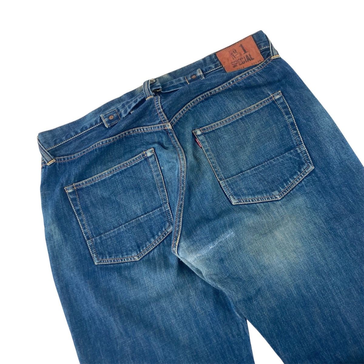 Evisu DISTRESSED EVISU SELVEDGE BUCKLE BACK JEANS Size US 37 - 10 Thumbnail