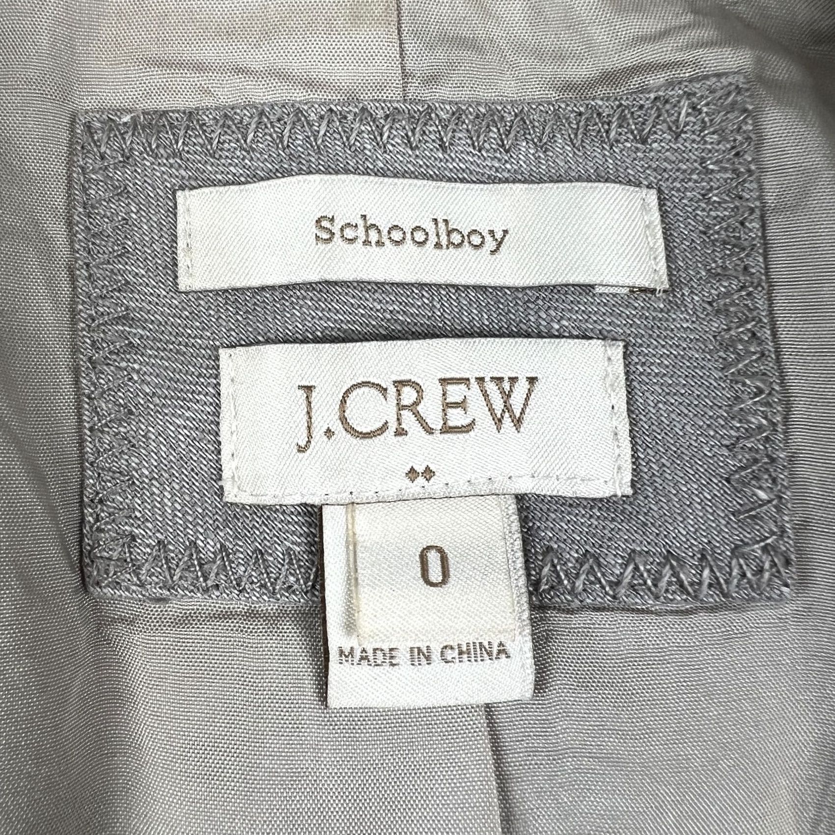 J.Crew J Crew Blazer Jacket Womens 0 Beige 100% Linen Schoolboy Sport Coat READ Size XS / US 0-2 / IT 36-38 - 5 Thumbnail