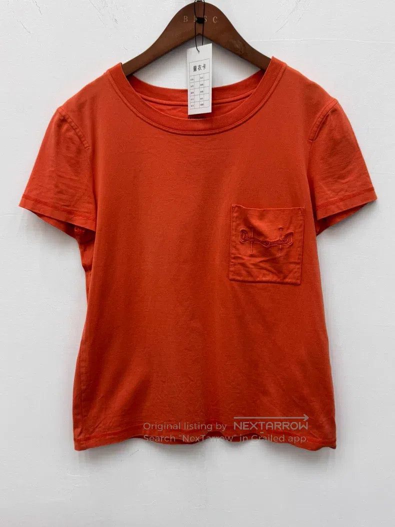 Hermes Hermes Pocket embroidered short-sleeve T-shirt Size XS / US 0-2 / IT 36-38 - 1 Thumbnail