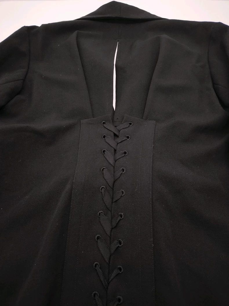 Yohji Yamamoto Yohji Yamamoto Yohji Yamamoto Black Wool Long Jacket with Size US S / EU 44-46 / 1 - 8 Thumbnail