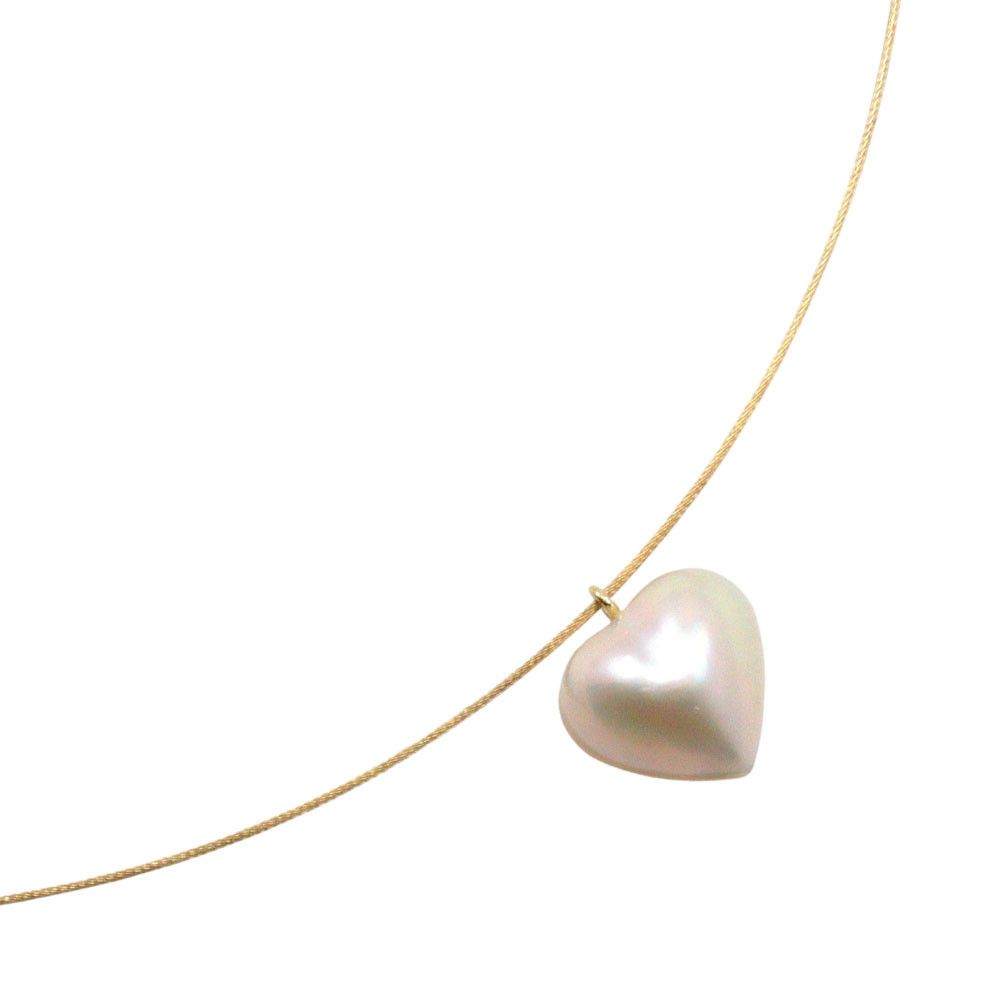 Other Tasaki Tasaki Omega Chain Heart Au750 Pearl Necklace Metal Necklace DUTY FREE for USA Size ONE SIZE - 1 Thumbnail