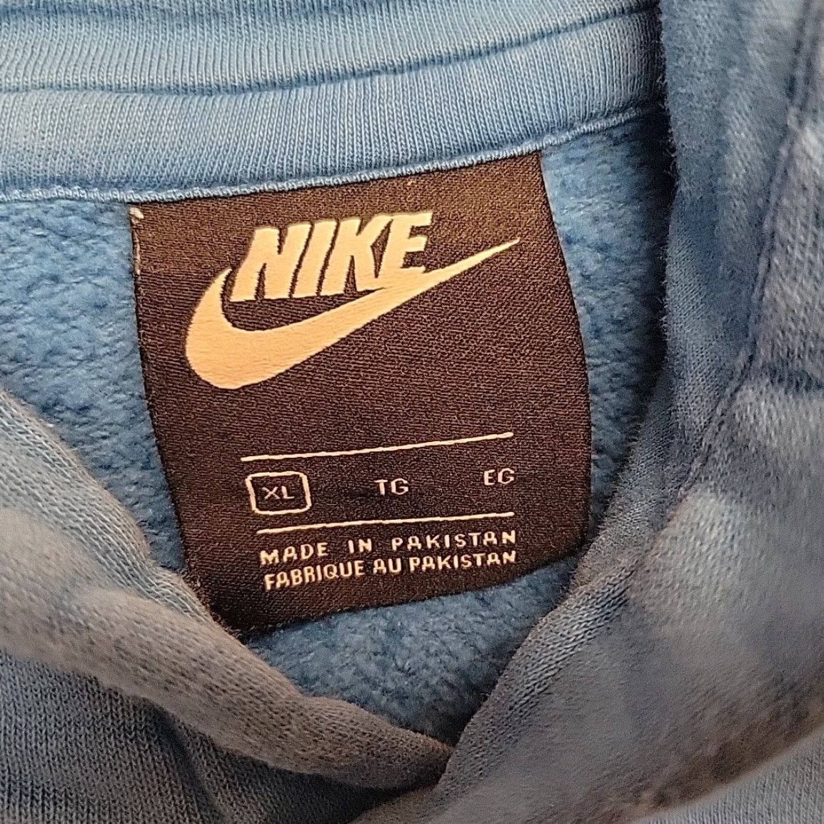 Nike VINTAGE Nike Hoodie Mens XL Blue Just Do It Hooded Logo Fleece Pullover Retro Sweatshirt Size US XL / EU 56 / 4 - 3 Thumbnail