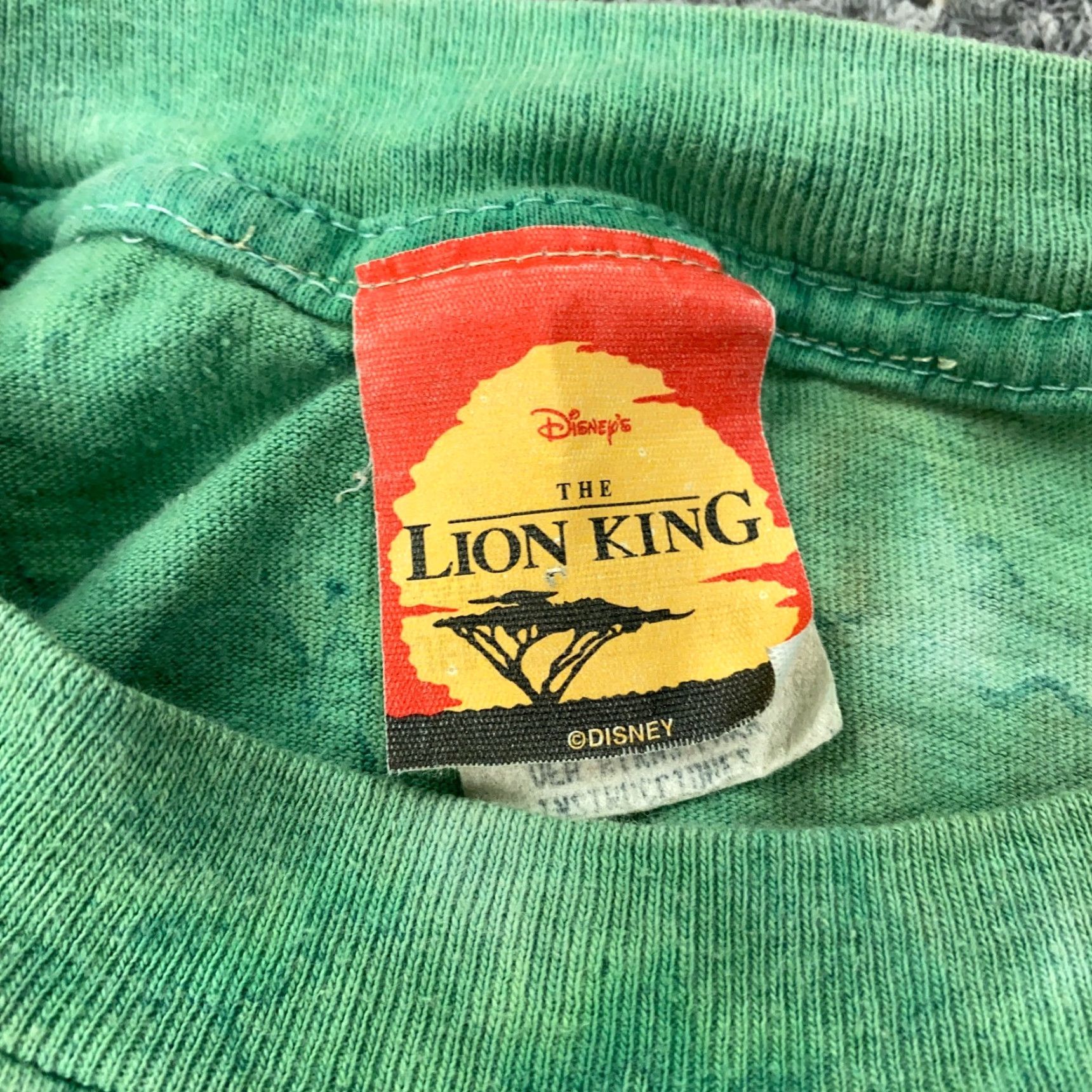 Disney VINTAGE Disney Lion King Scar Shirt Mens Large Knit Cotton Graphic Print Crew Neck Green 90s Movie Merch Mens Size US L / EU 52-54 / 3 - 3 Thumbnail