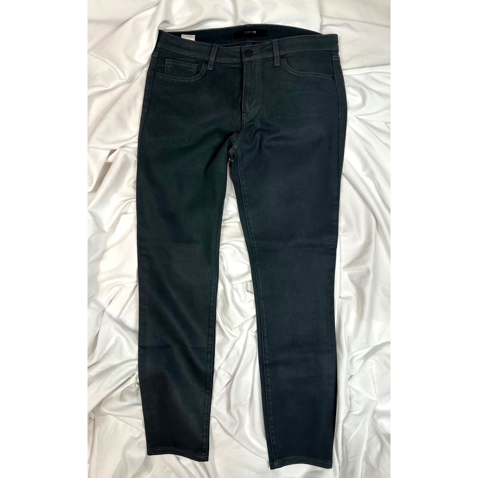 Other Joes Jeans Straight Leg Logo Back Pocket Black 31 Size 31" - 3 Thumbnail