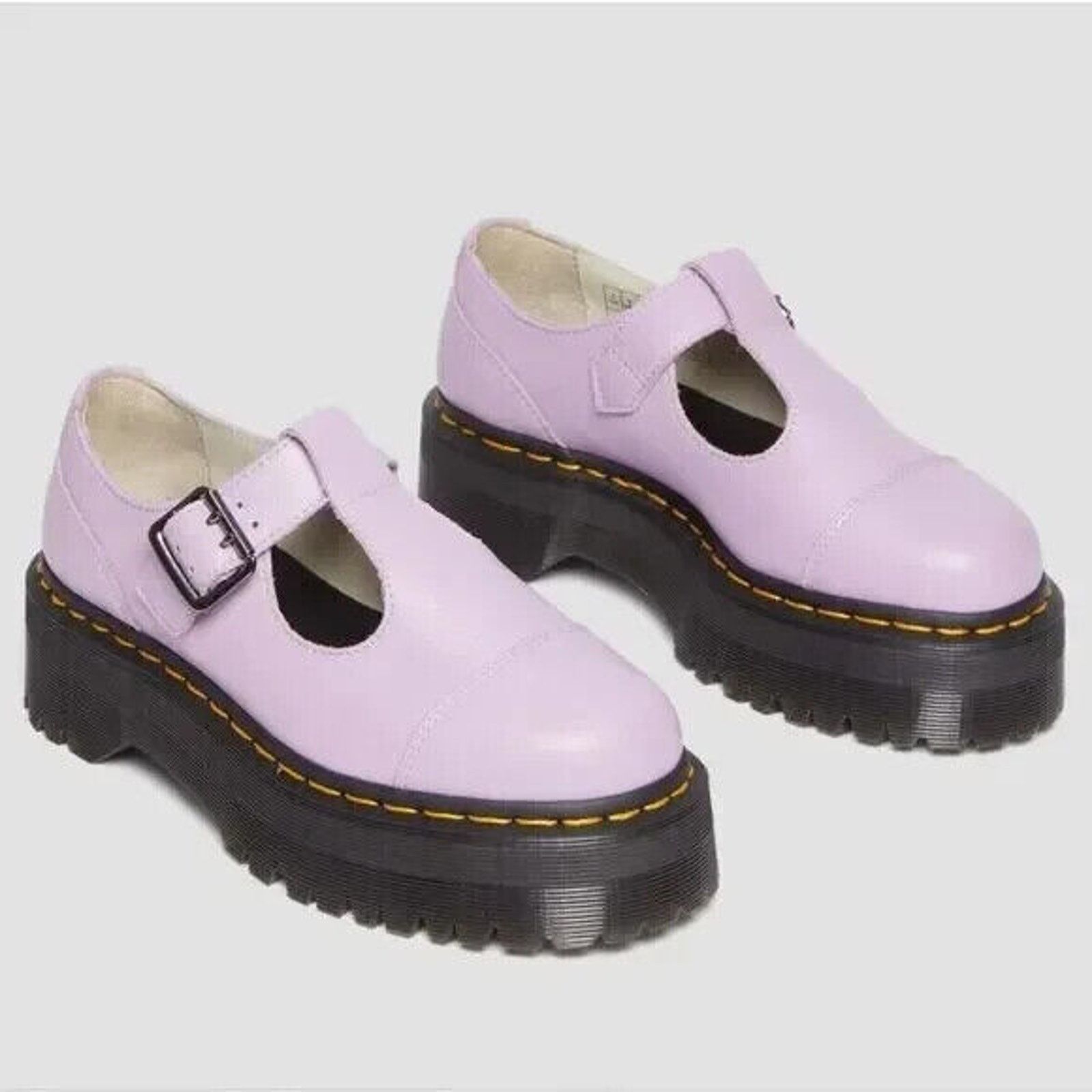 Dr. Martens NIB DR. MARTENS WOMEN'S BETHAN LEATHER LOAFER SANDALS LILAC Size US 11 / IT 41 - 1 Thumbnail