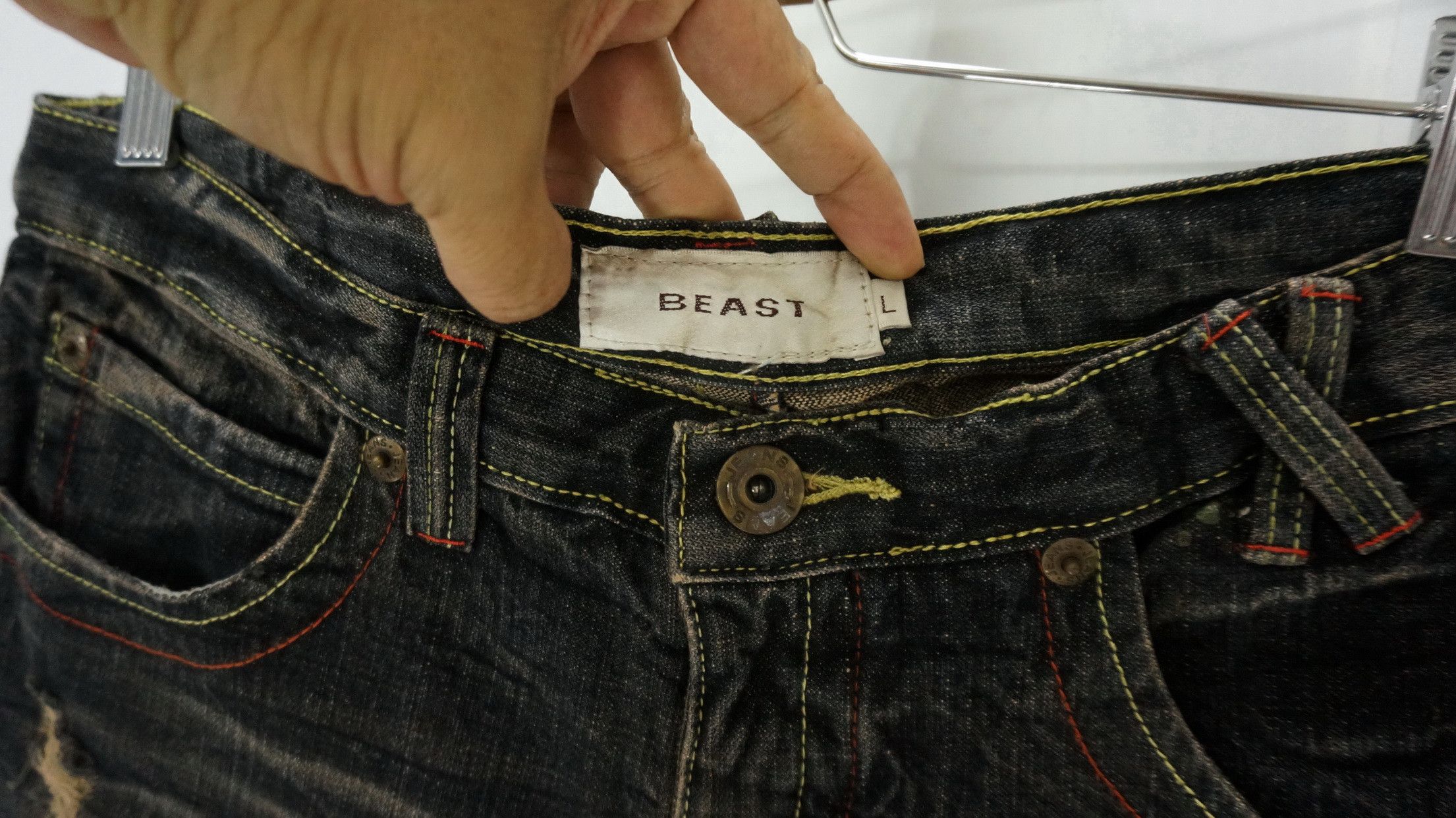 Beauty Beast Beast Japan Mud wash Flared Distressed Lowrise Jeans Size US 31 - 4 Thumbnail