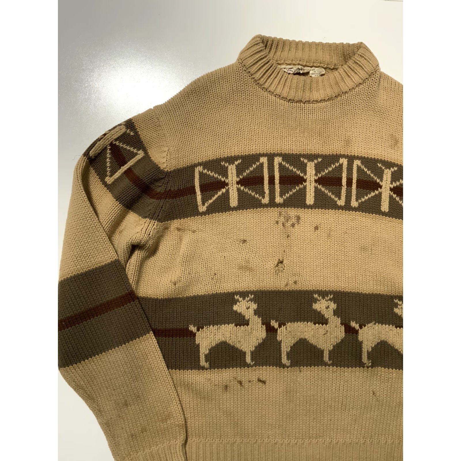 Thrasher VINTAGE 70s 80s Landmark Snowflake Reindeer Thrashed Crewneck Sweater XL Size US XL / EU 56 / 4 - 3 Thumbnail