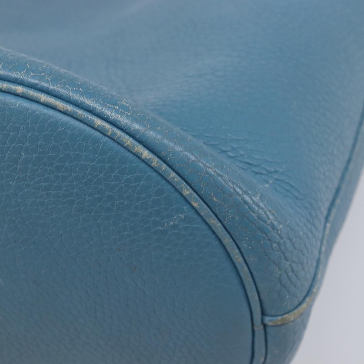 Hermes HERMES Manjoire Shoulder Bag Leather Light Blue Silver Auth Size ONE SIZE - 13 Thumbnail