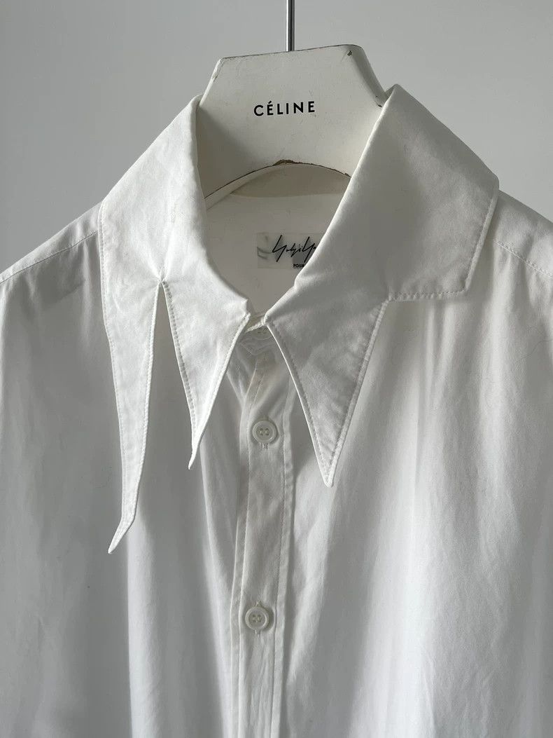 Yohji Yamamoto Yohji Yamamoto 17ss Shaped Collar White Shirt 2506-Nextarro Size US XL / EU 56 / 4 - 1 Thumbnail