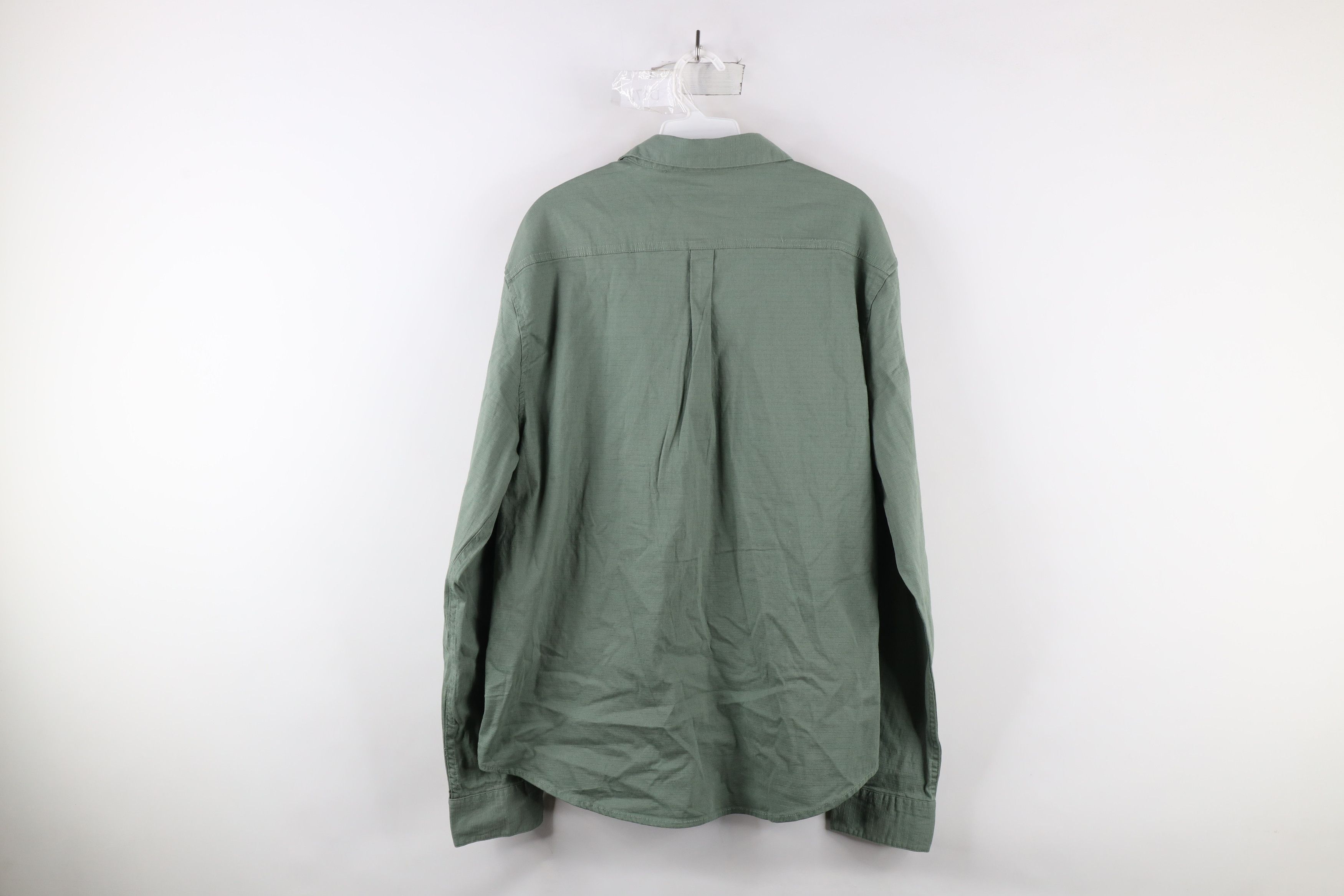 Vintage Onia Ripstop Collared Button Shirt Green Cotton Size US L / EU 52-54 / 3 - 9 Thumbnail