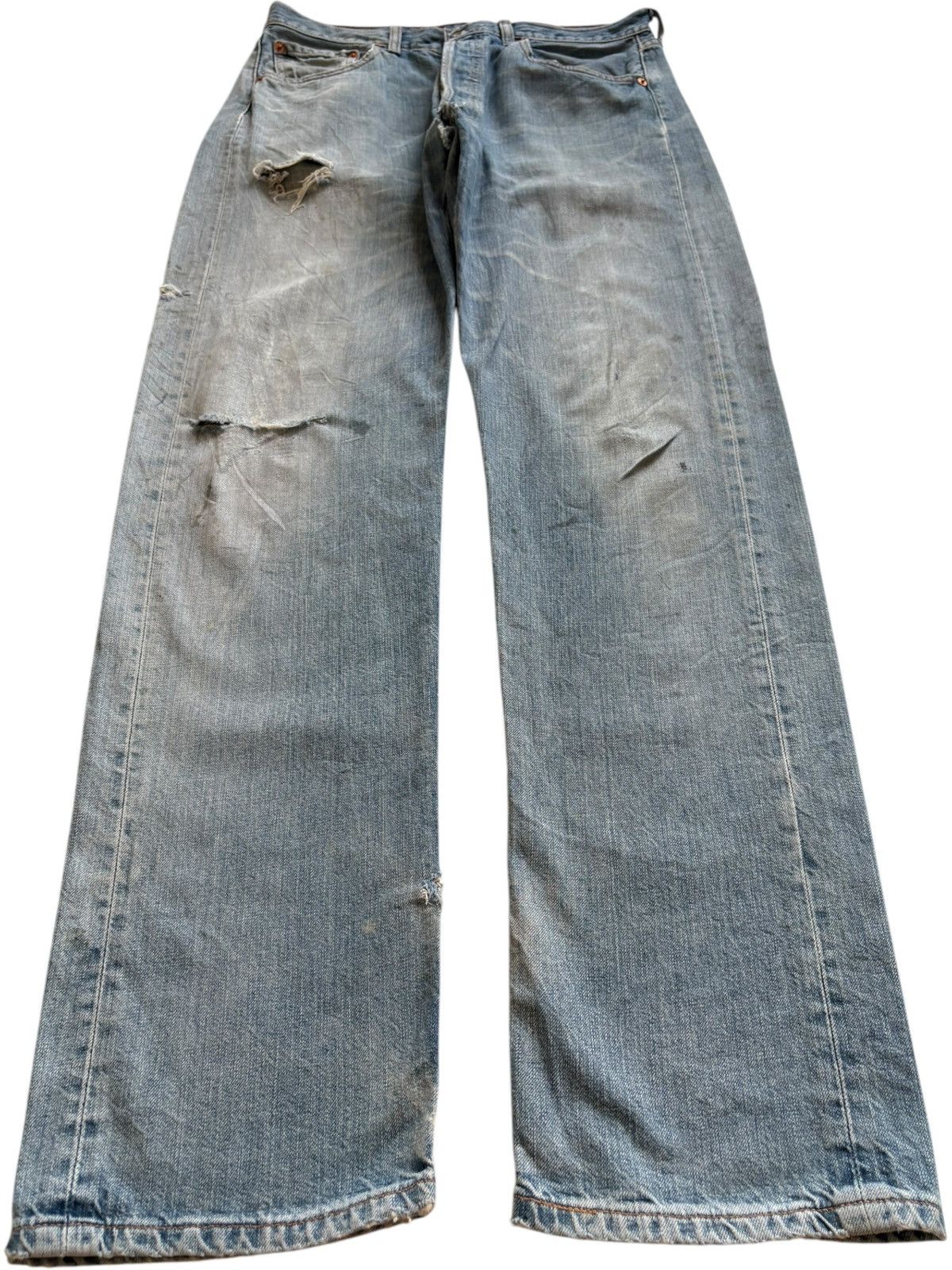 Levi's SALES🔥Vintage 90s Levis 501 Mud Wash Distressed Loose Jeans Size US 31 - 1 Thumbnail