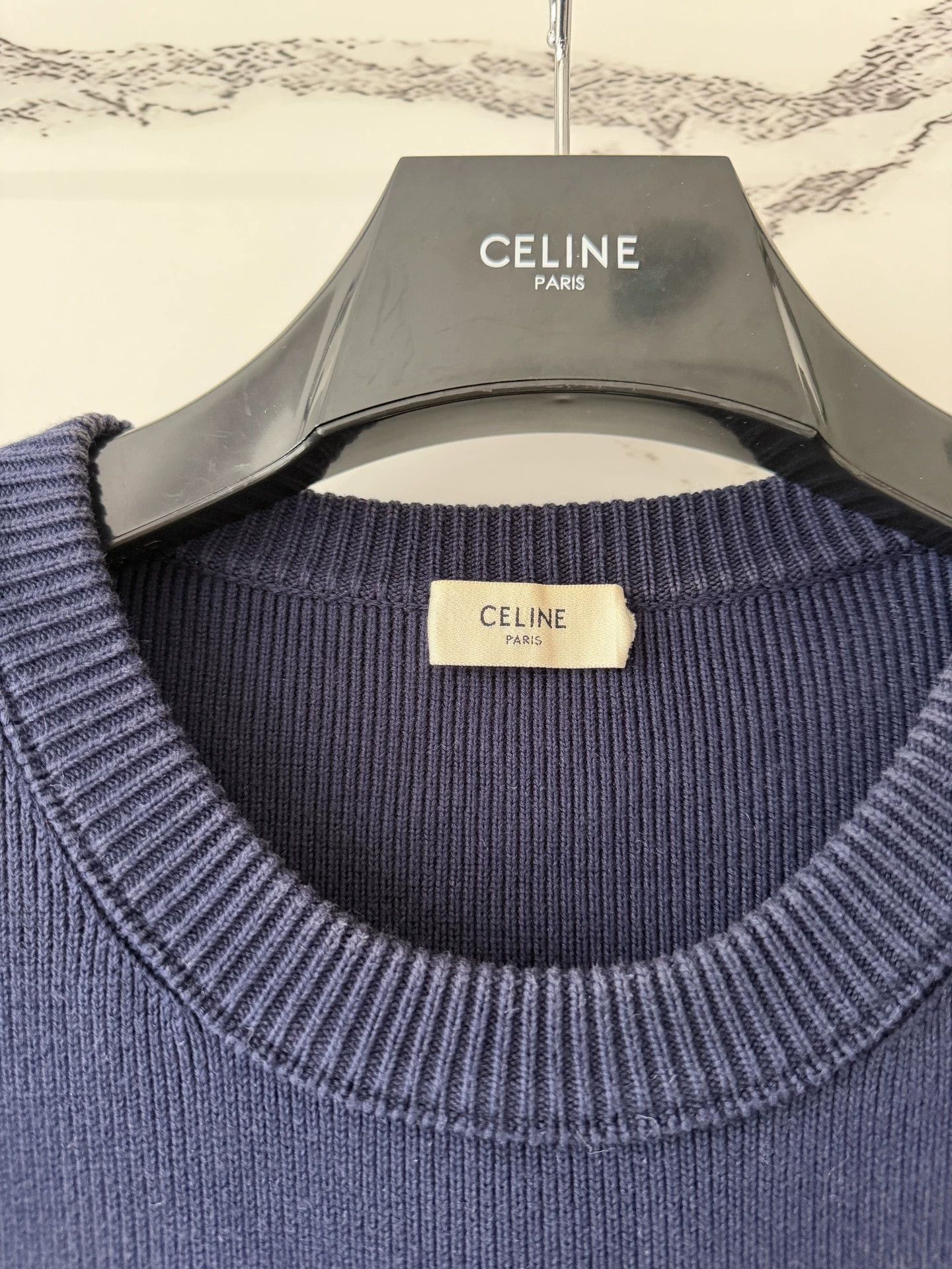 Celine Celine blue logo sweater Size XL / US 12-14 / IT 48-50 - 4 Thumbnail