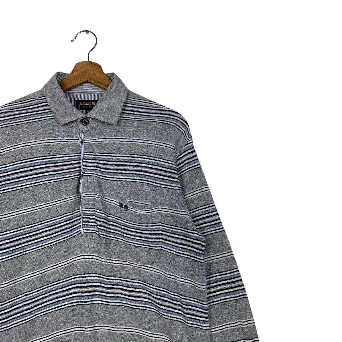McGregor Vintage McGREGOR Striped Long Sleeve Polo Shirt #2628-C118 Size US L / EU 52-54 / 3 - 5 Thumbnail