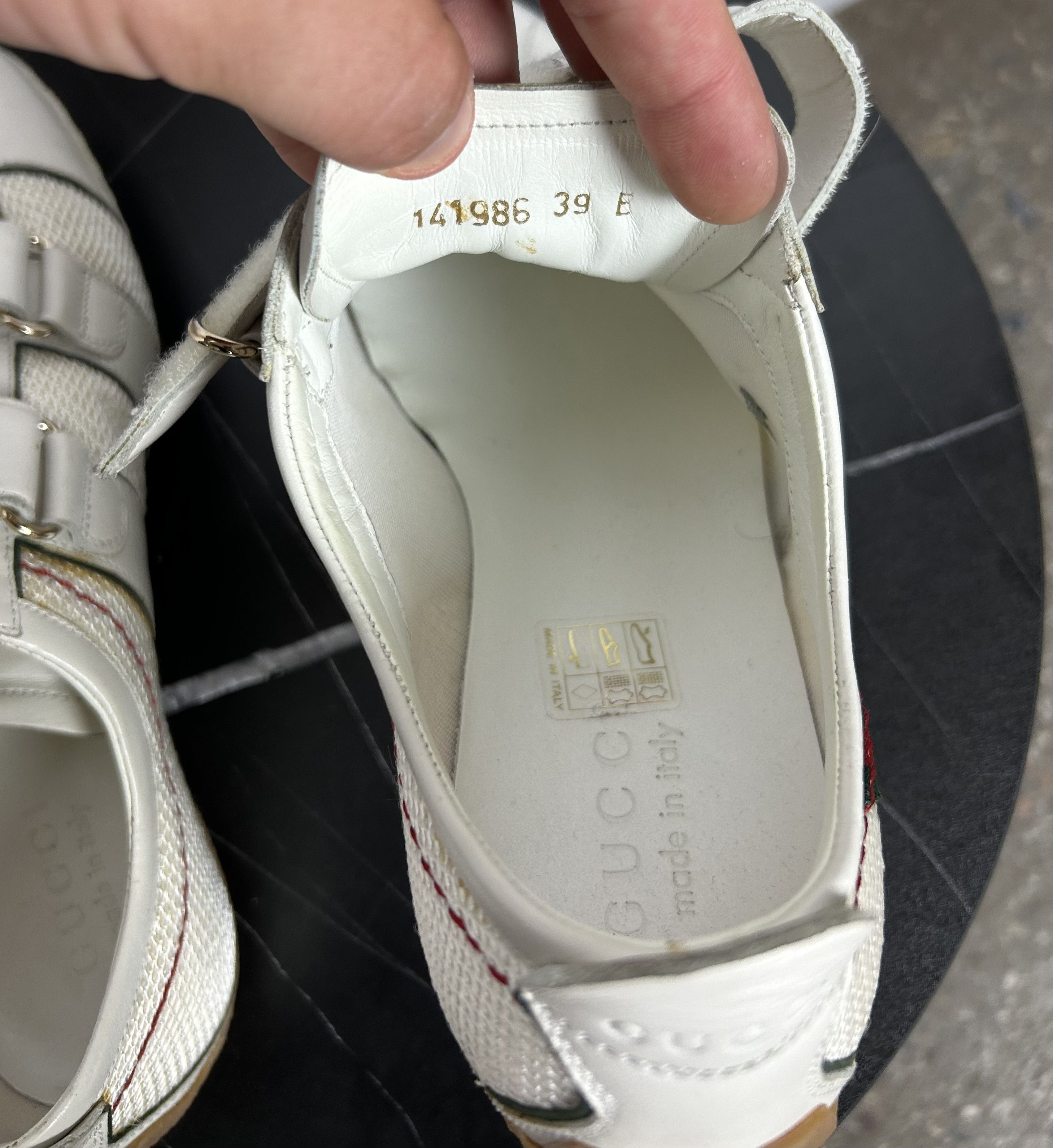 Gucci GUCCI Womens Sneakers Shoes Leather White Size 39 EUR Size US 7.5 / IT 37.5 - 10 Thumbnail