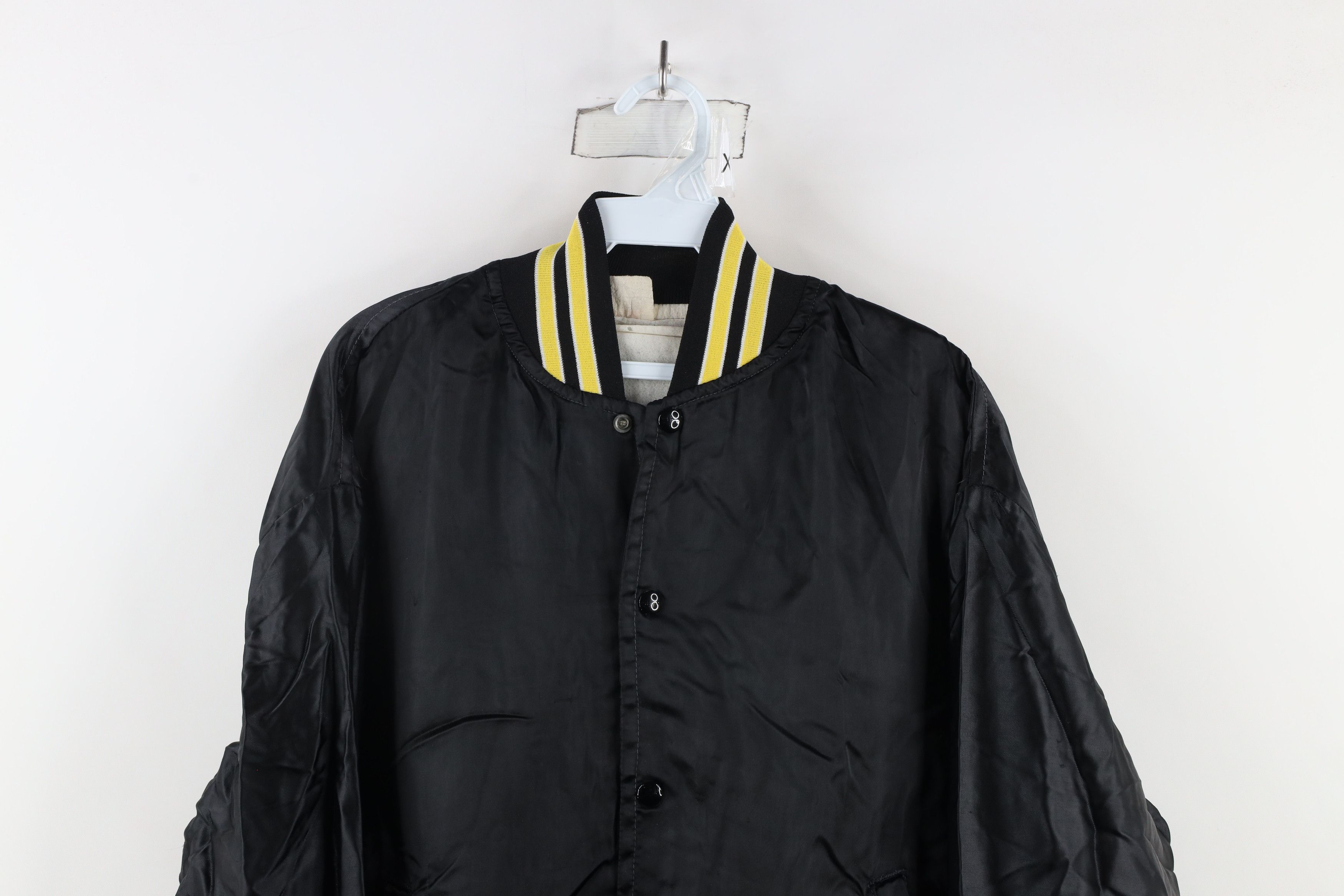 Vintage Vintage 80s Streetwear Lined Satin Bomber Jacket Black USA Size US XL / EU 56 / 4 - 2 Thumbnail
