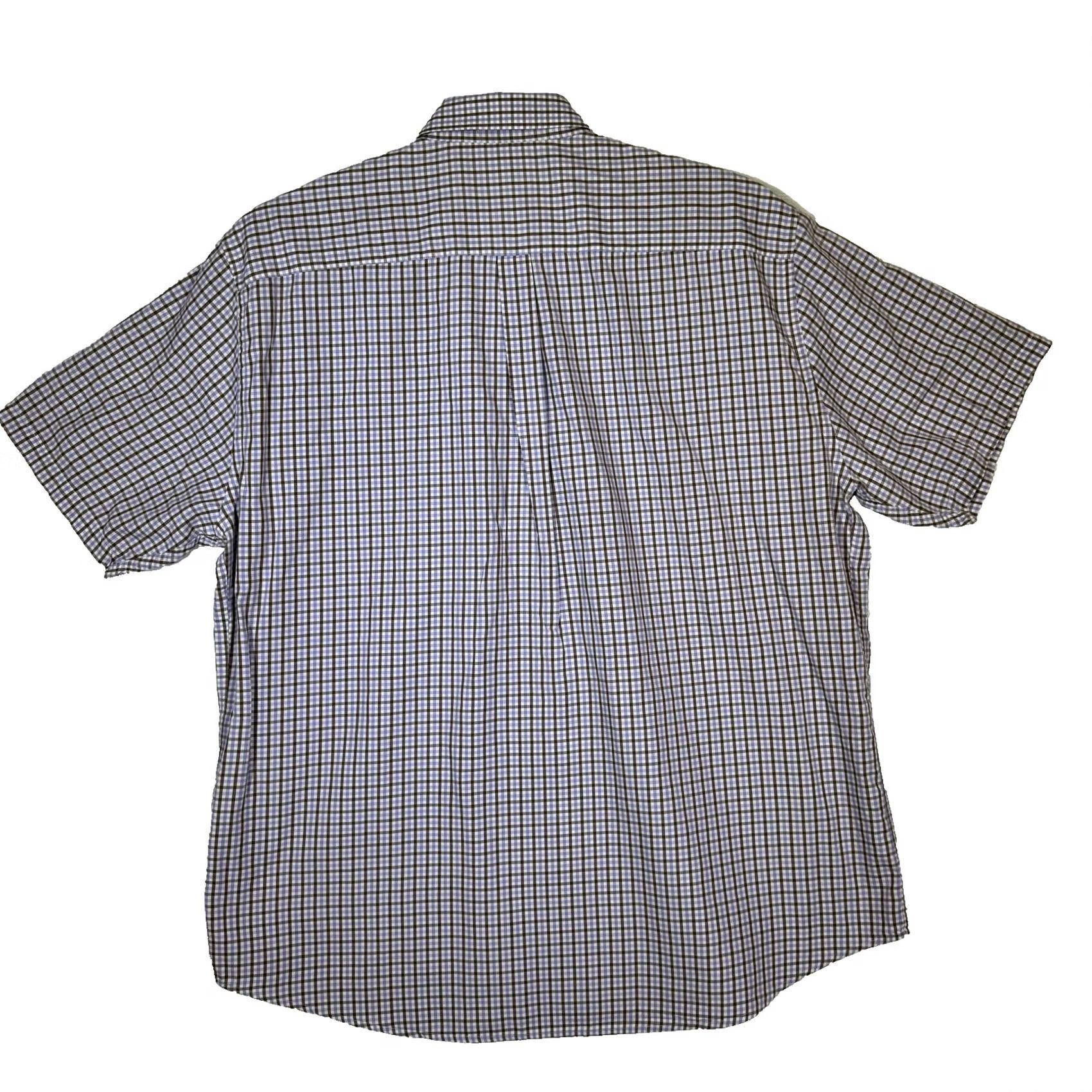 Peter Millar VINTAGE Peter Millar Shirt Mens 2XL Purple Brown Check Plaid Button Down Short Sleeve Size US XXL / EU 58 / 5 - 2 Thumbnail