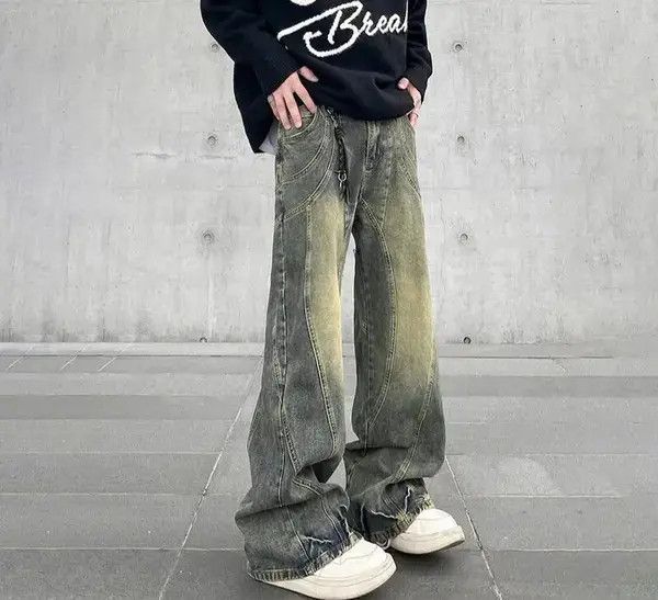 Japanese Brand × Vintage Multi Lining Acid Wash Jeans Size US 30 / EU 46 - 2 Thumbnail